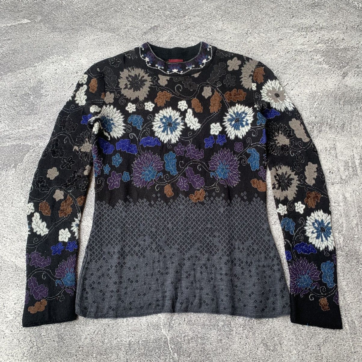 Kenzo Kenzo jacquard floral Wool Knit Size M / US 6-8 / IT 42-44 - 1 Thumbnail