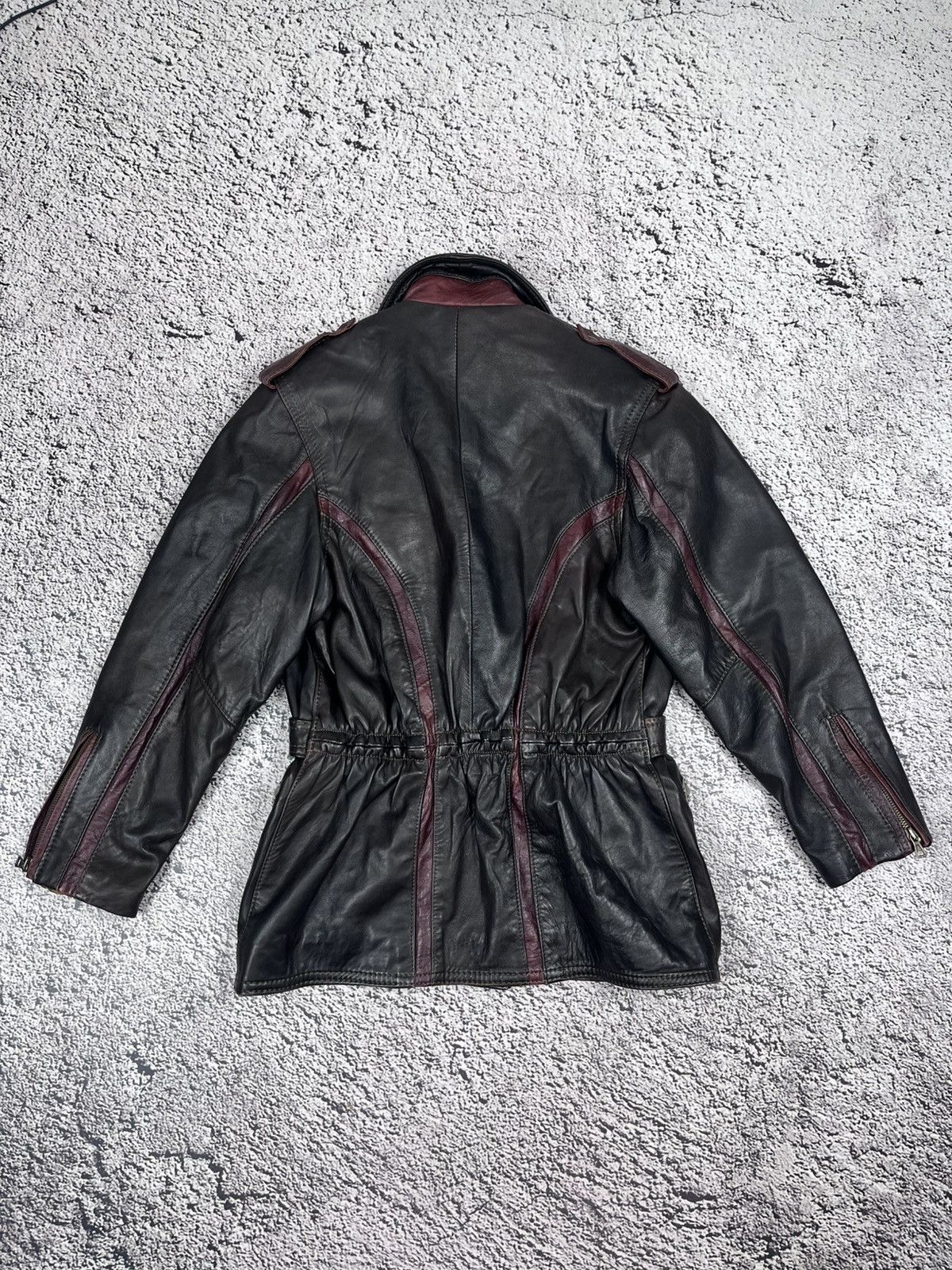 Genuine Leather Vintage Two-Tone Leather Biker Jacket Western Moto Style Size S / US 4 / IT 40 - 8 Thumbnail