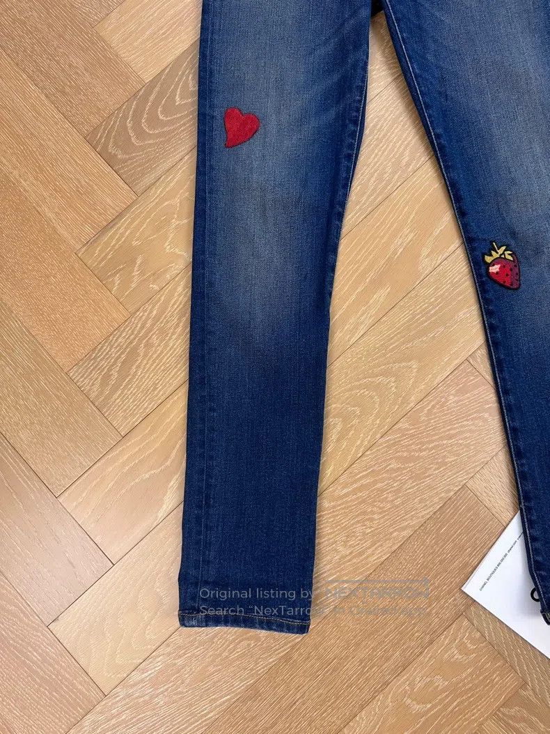 Gucci Gucci Embroidered cherry tiger pattern denim trousers Size 27" / US 4 / IT 40 - 4 Thumbnail
