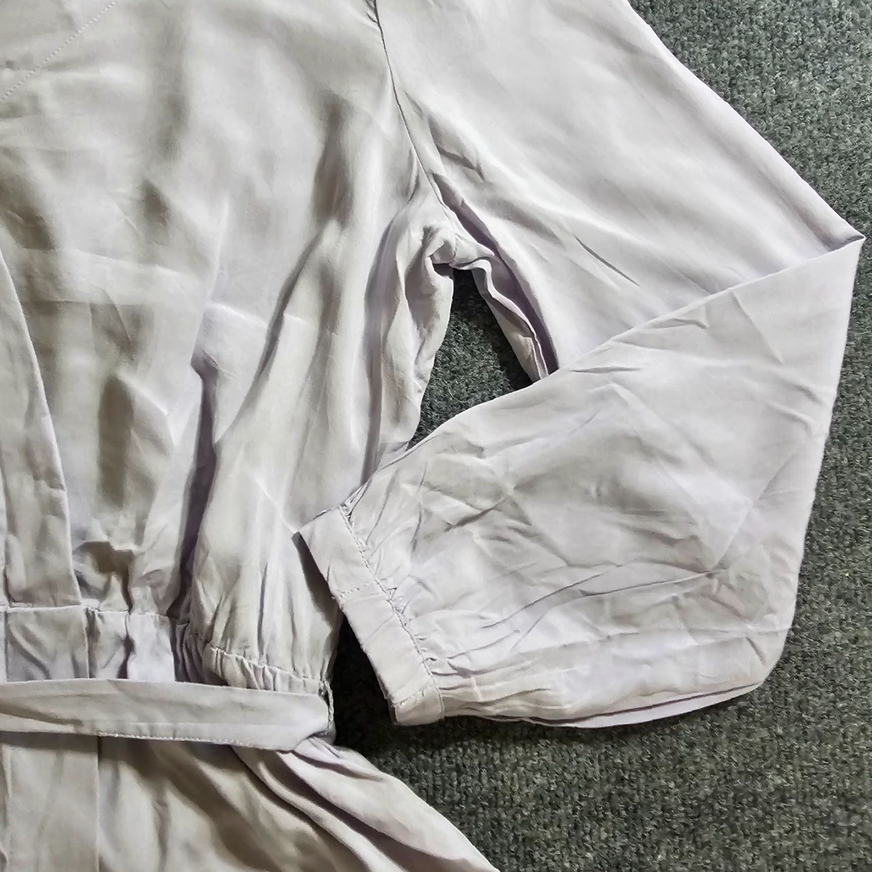J.Crew J.CREW Blouse Shirt Womens 12 Purple Faux Wrap Deep V Long Sleeve Belted Size XL / US 12-14 / IT 48-50 - 4 Thumbnail