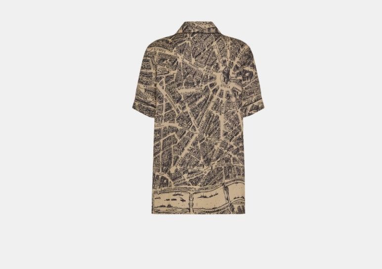 Dior o1w1db10425 351V29A Short-Sleeved Shirt in Black & Beige Size S / US 4 / IT 40 - 2 Thumbnail