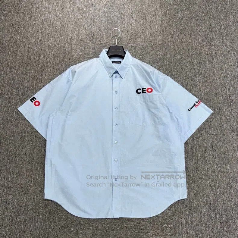 Balenciaga Balenciaga Embroidered Letter Short-Sleeve Shirt. Size US L / EU 52-54 / 3 - 1 Thumbnail