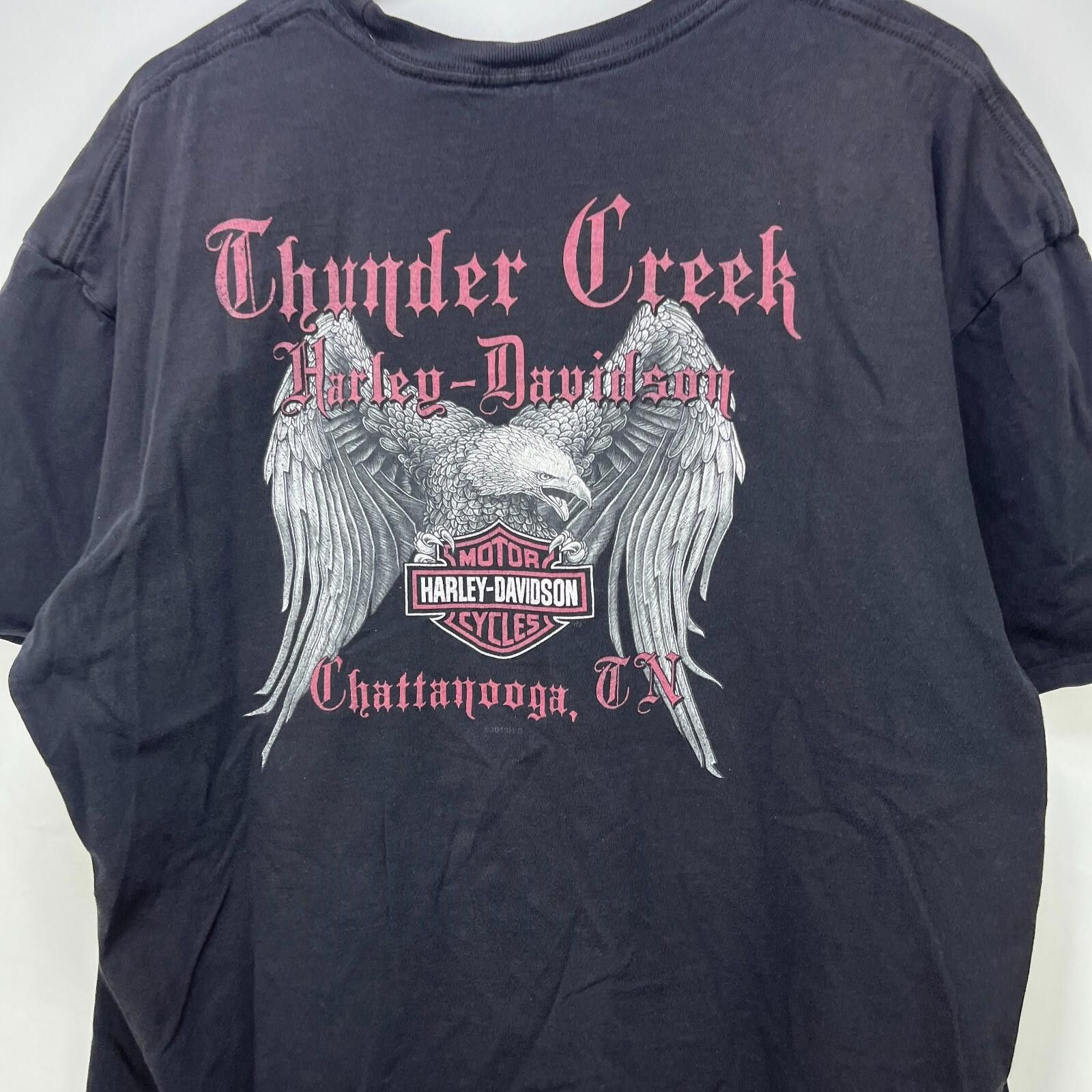 Harley Davidson Vintage Harley-Davidson Eagle Wings Goth T-Shirt 2XL Faded Size US XXL / EU 58 / 5 - 2 Thumbnail