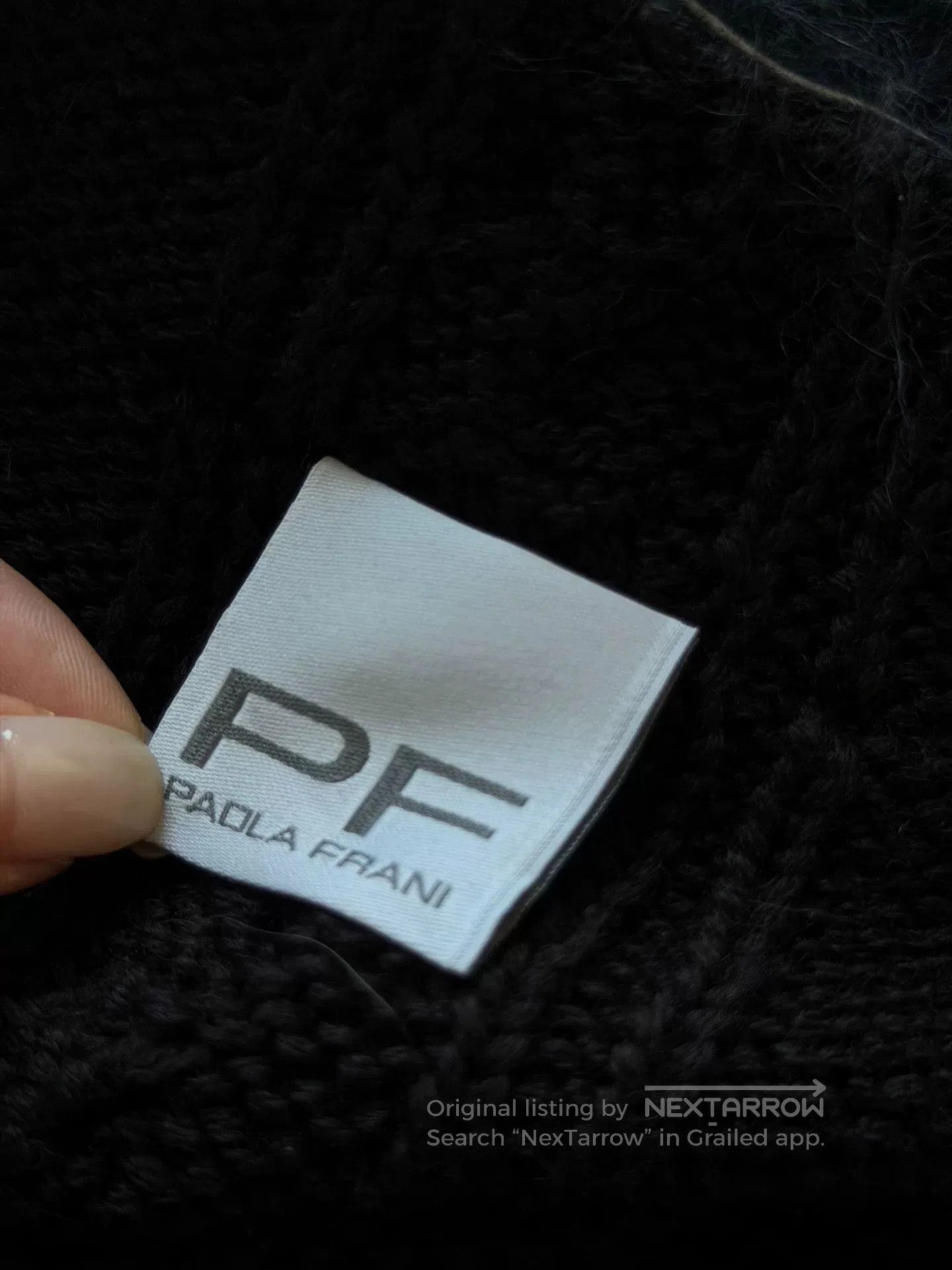 Paoloni PAOLAFRANI Knit Beaver Fur Collar Vest. Size M / US 6-8 / IT 42-44 - 8 Thumbnail