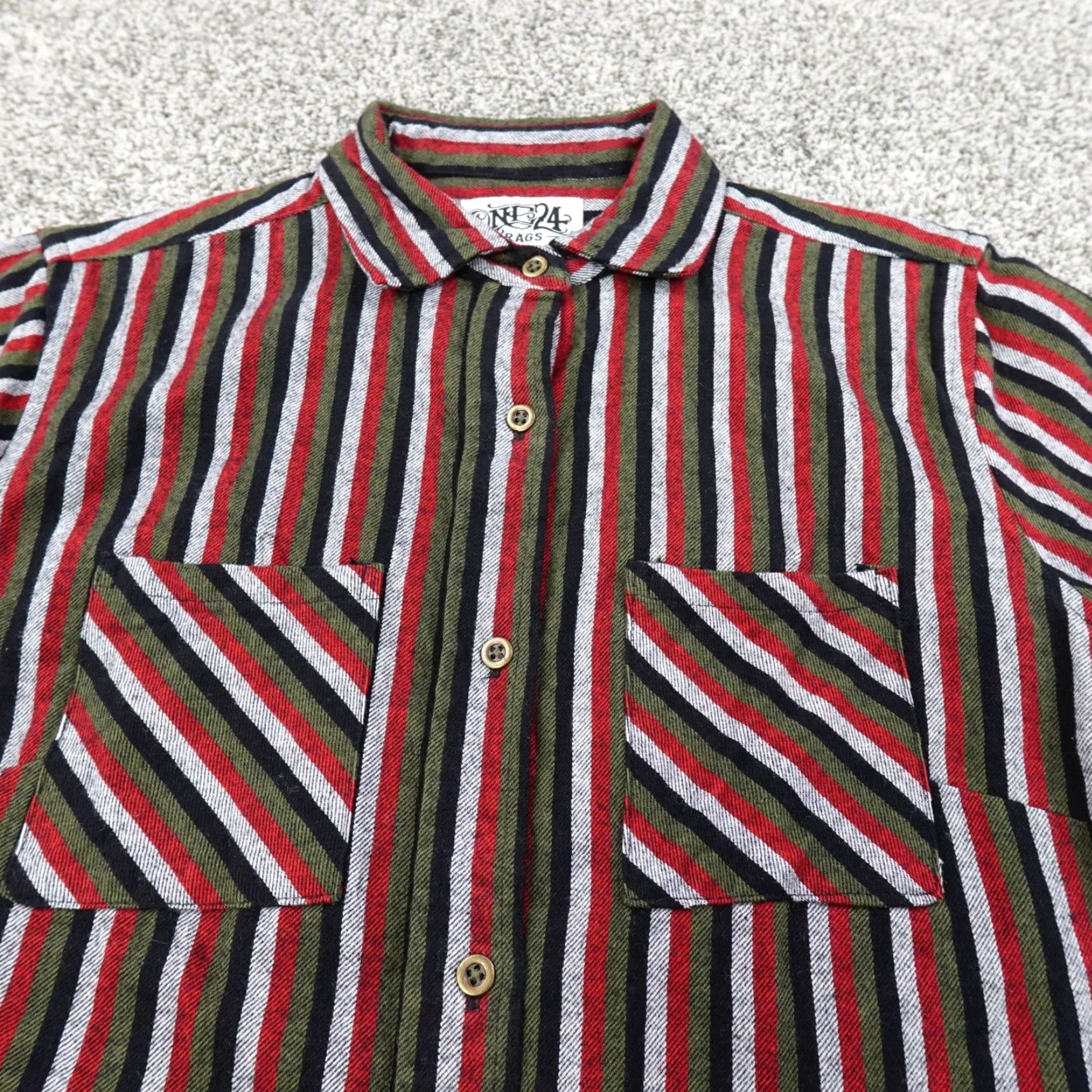 Vintage Western Shirt Women S Green Red Button Up Western Ranch Brushpopper Fray Retro Casual Workwear - Mens Womens Boys Girls Size S / US 4 / IT 40 - 4 Thumbnail