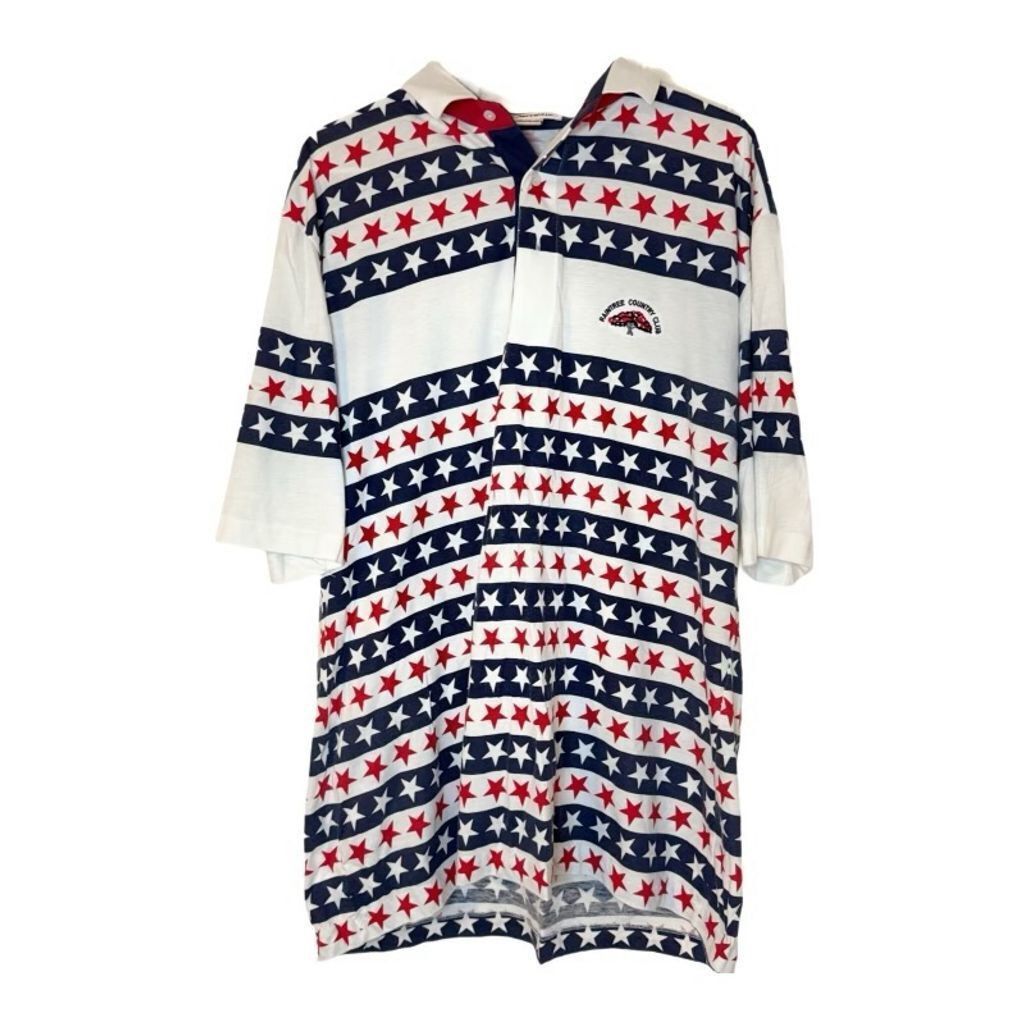 Antigua Antigua Men's XL Stars and Stripes Vintage Short Sleeve Pol Size US XL / EU 56 / 4 - 3 Thumbnail