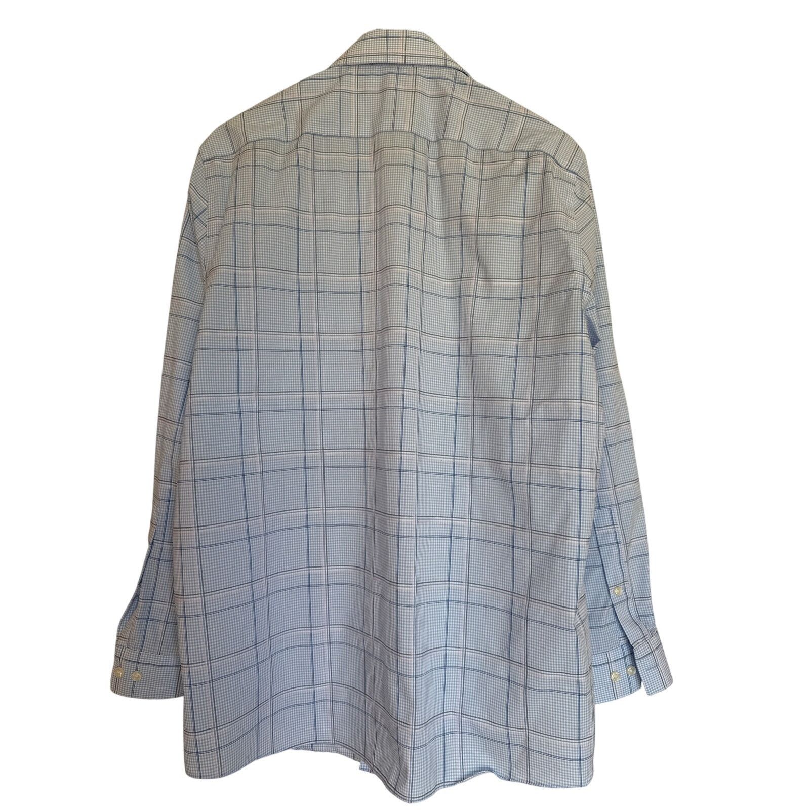 Michael Kors Michael Kors Light Blue Plaid Men Performance Dress Shirt L Size US L / EU 52-54 / 3 - 8 Thumbnail