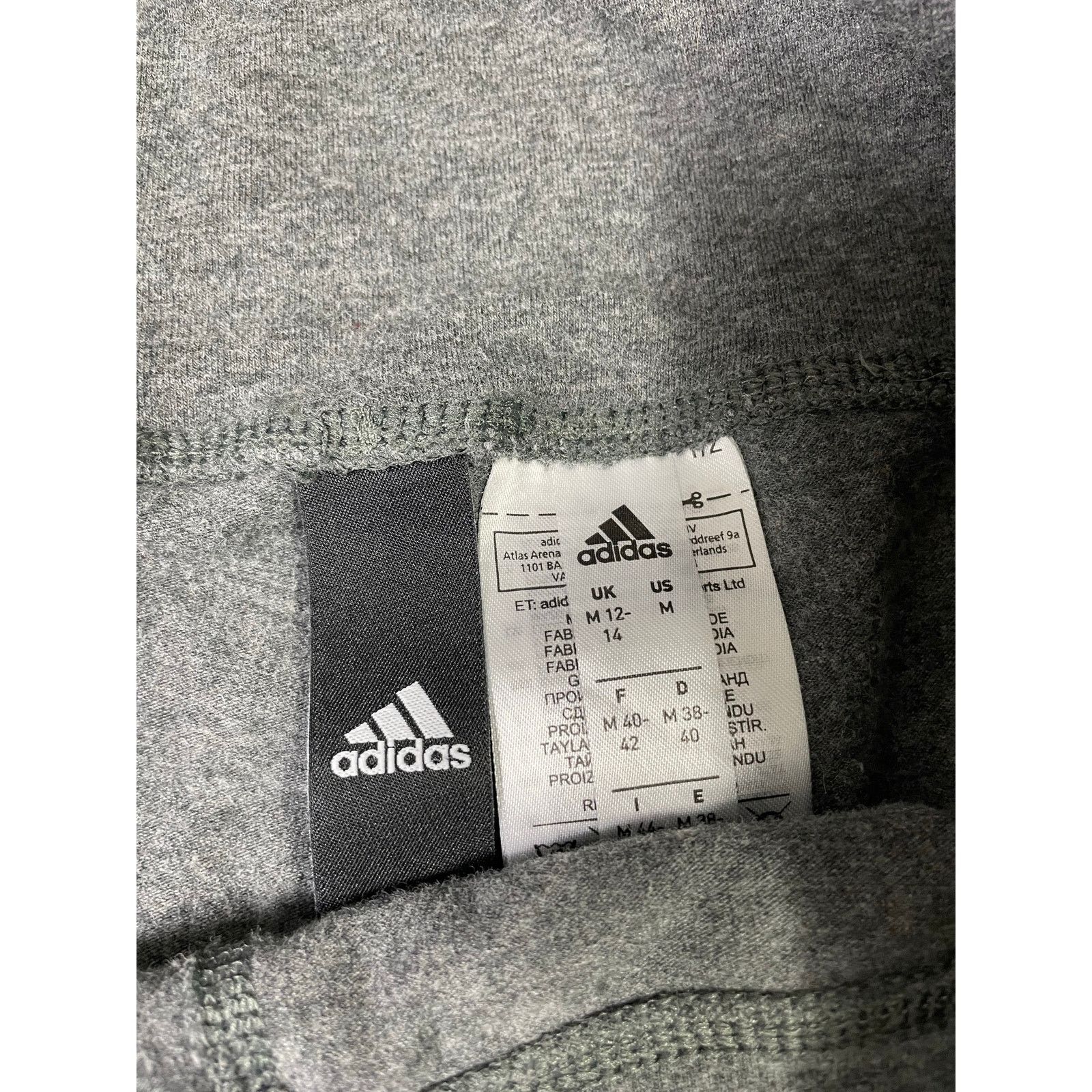 Adidas Adidas 3-Stripes Leggings Gray Cotton Blend Women's M Size 24" / US 00 / IT 34 - 3 Thumbnail