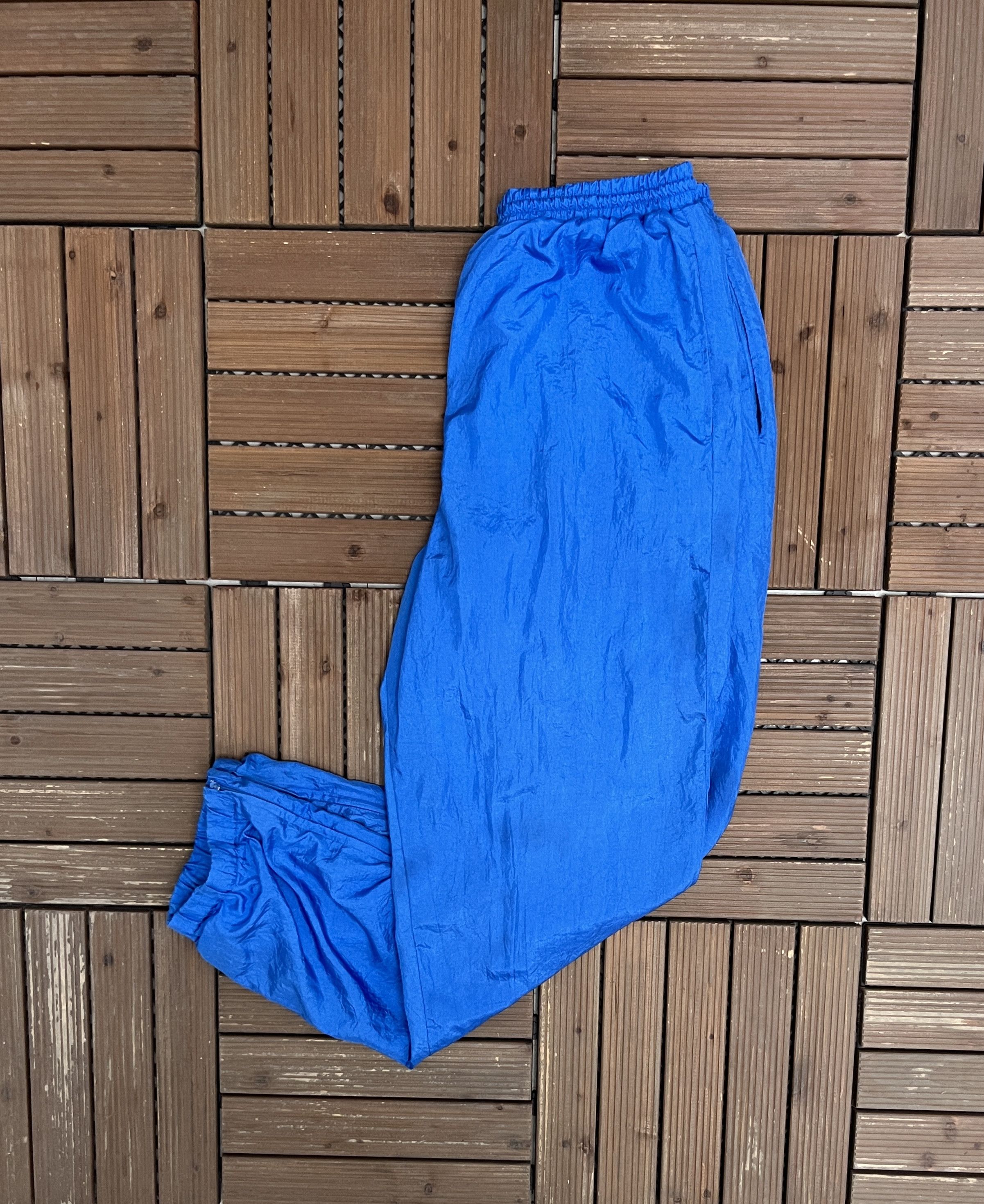 Vintage Plain Blue Vintage Lined Track Pants Size US 30 / EU 46 - 1 Thumbnail