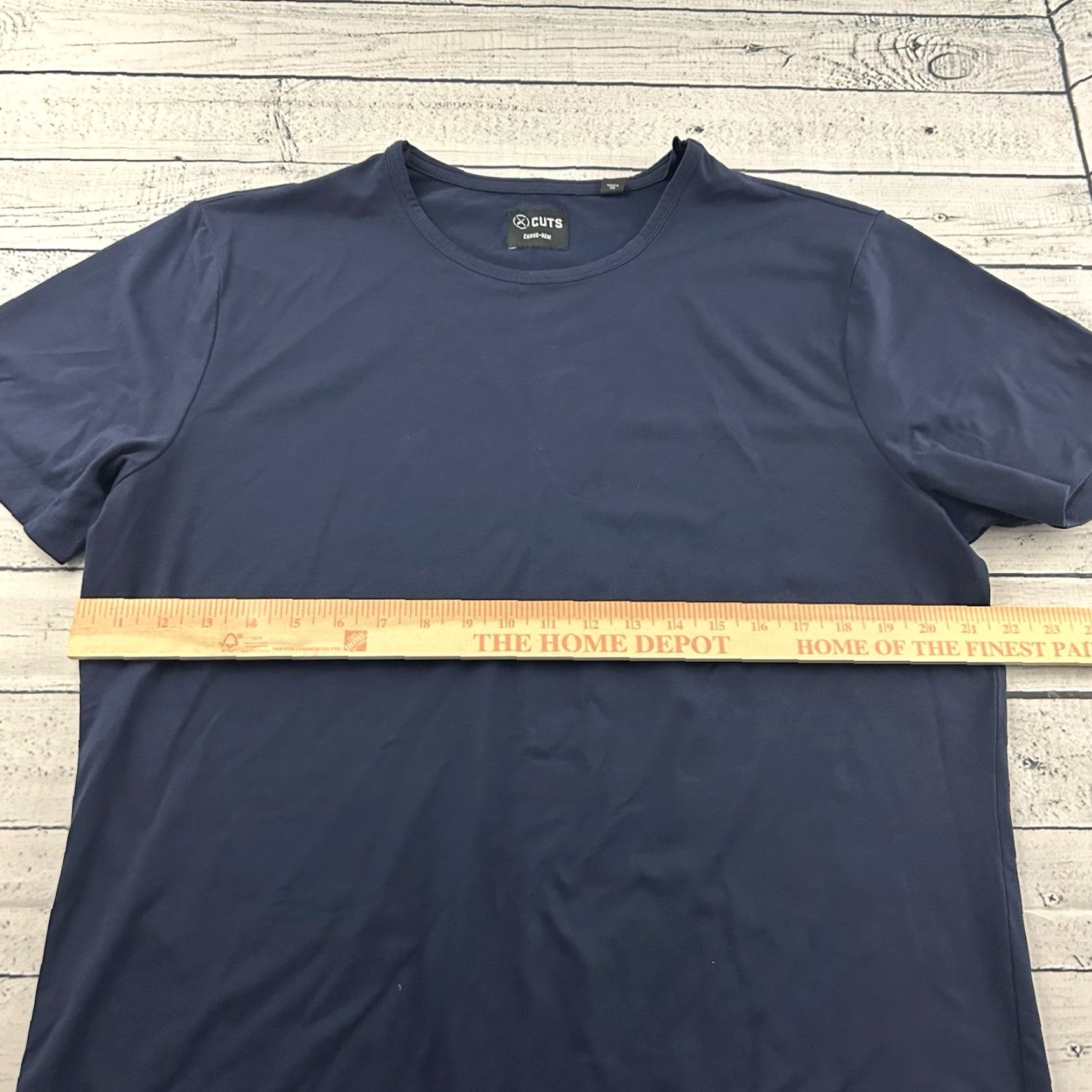 Cuts CUTS T-Shirt Short Sleeve Curve Hem Top Men 2XL Blue Shirt Mens XXL Curve Hem Short Sleeve CUTS T-Shirt Blue 2XL Mens Size US XXL / EU 58 / 5 - 3 Thumbnail