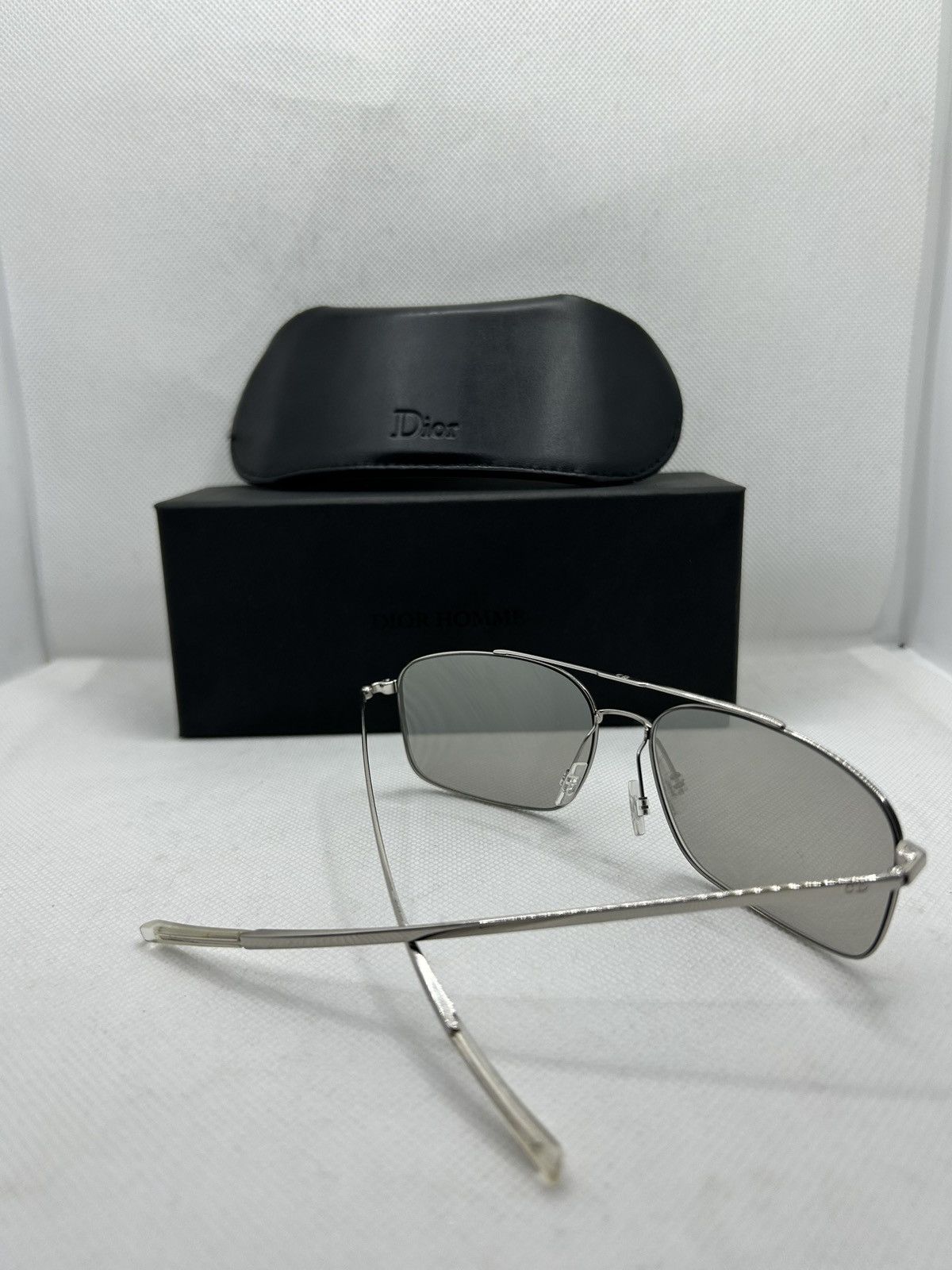 Dior Dior Homme Silver Aviator Sunglasses Hedi Slimane Size ONE SIZE - 3 Thumbnail