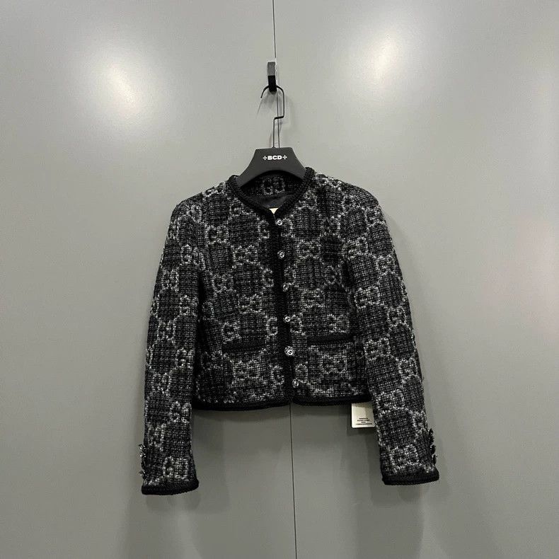 Gucci Gucci 24ss new denim full-print wool tweed jacket Size M / US 6-8 / IT 42-44 - 1 Thumbnail