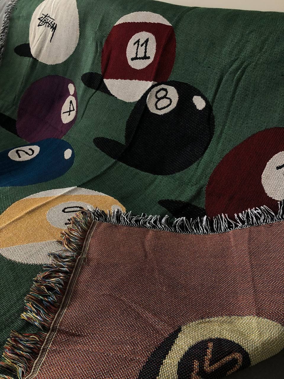 Stussy × Vintage Stüssy Stussy Blanket 8 Ball Billiards