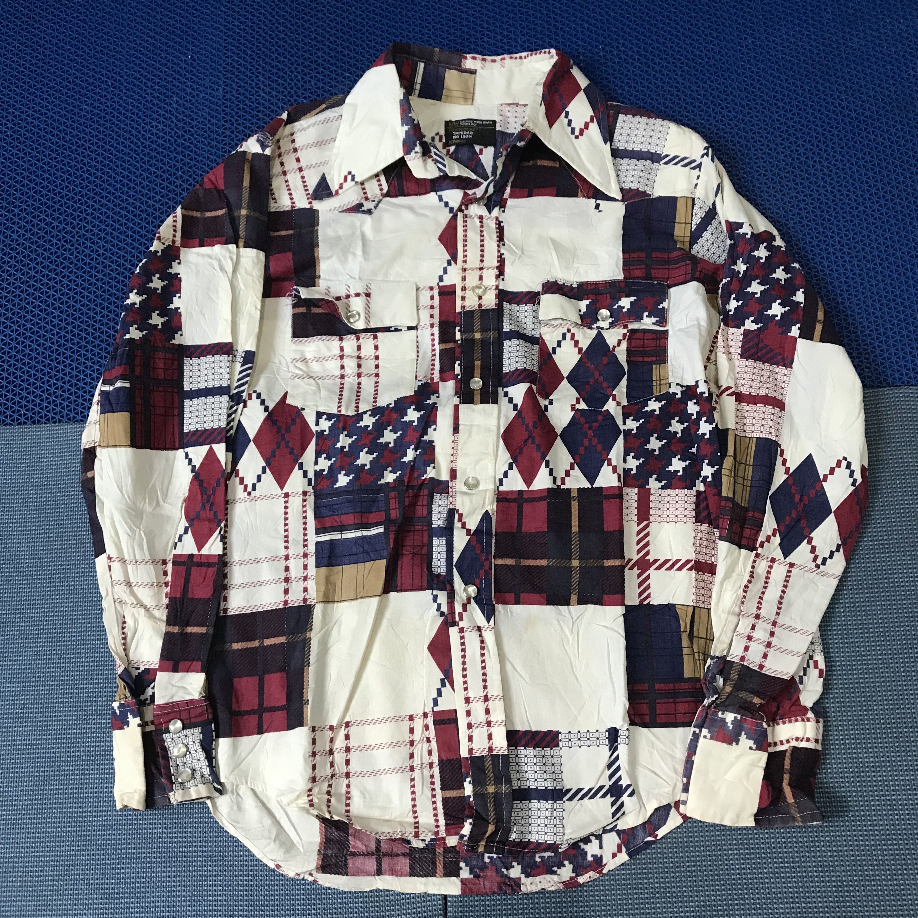 Towncraft Vintage Towncraft Jc penney tapered Non iron patchwork shirt Size US M / EU 48-50 / 2 - 1 Thumbnail