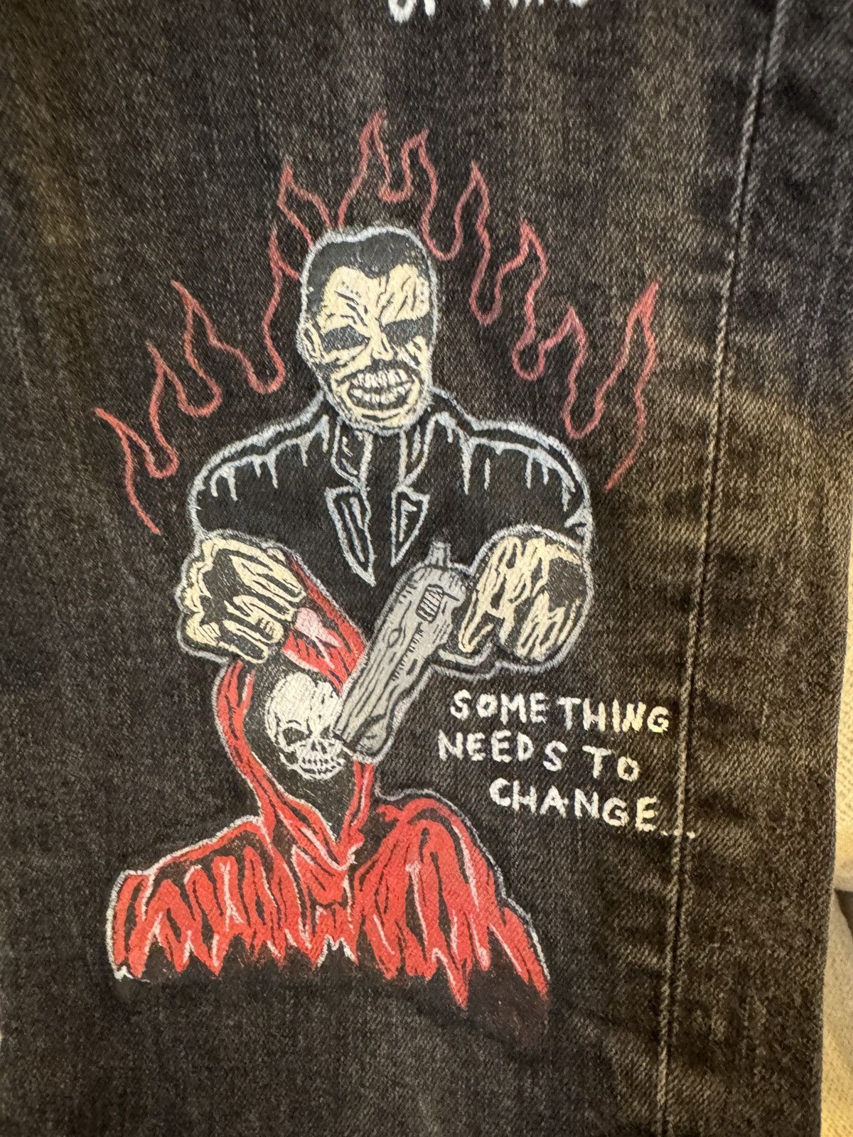 Warren Lotas Hand painted Denim Size US 29 - 6 Thumbnail