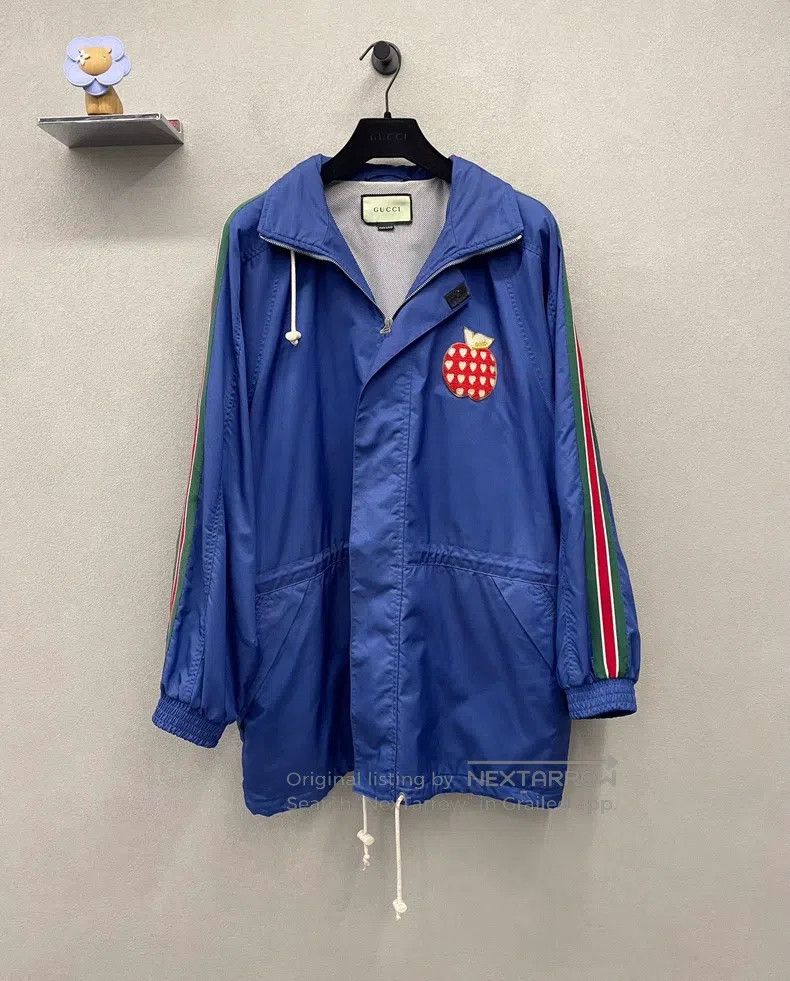 Gucci Gucci Logo Apple Series Blue Jacket Size US M / EU 48-50 / 2 - 1 Thumbnail
