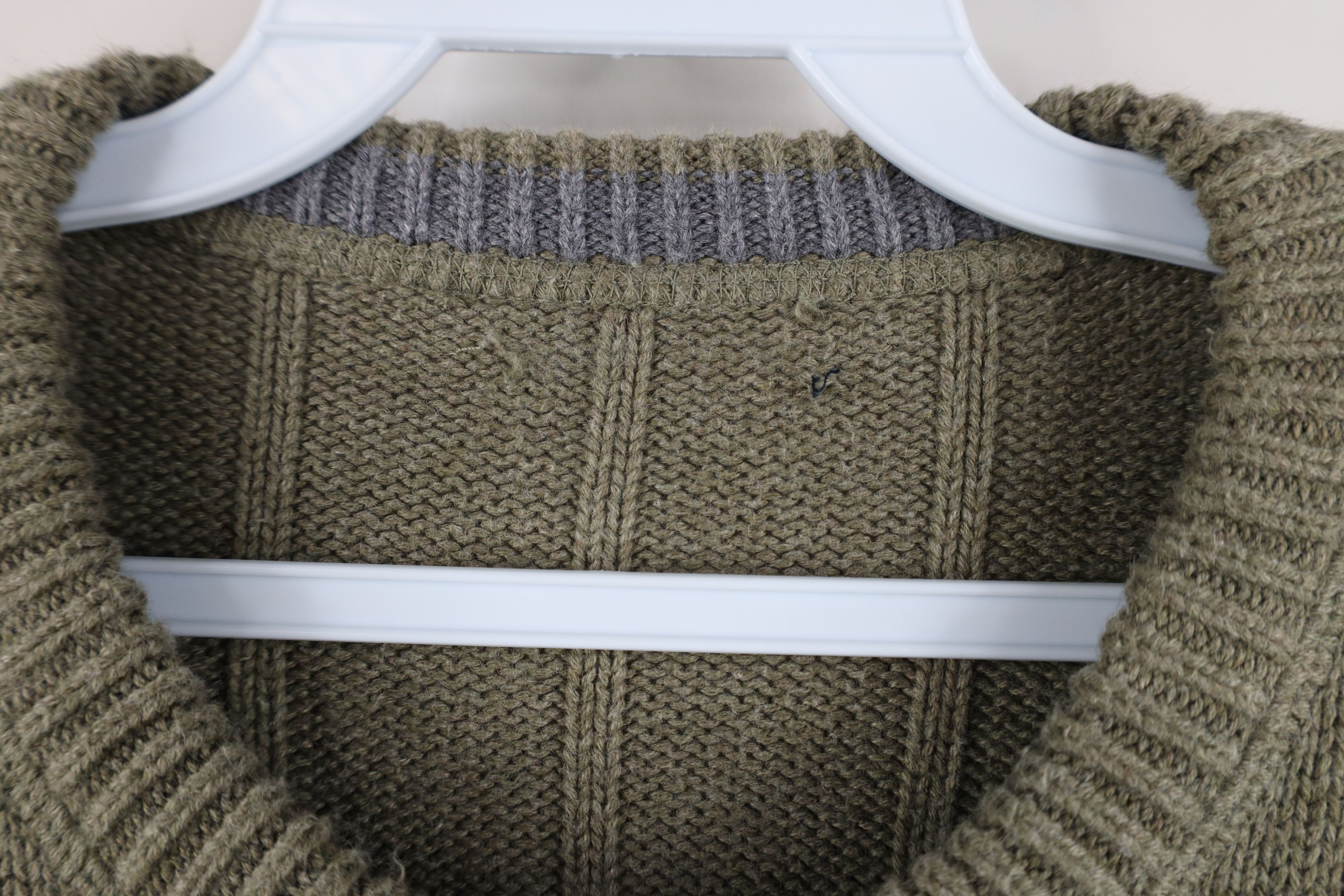 Vintage Vintage 90s Streetwear Chunky Ribbed Knit Sweater Green Size US M / EU 48-50 / 2 - 7 Thumbnail