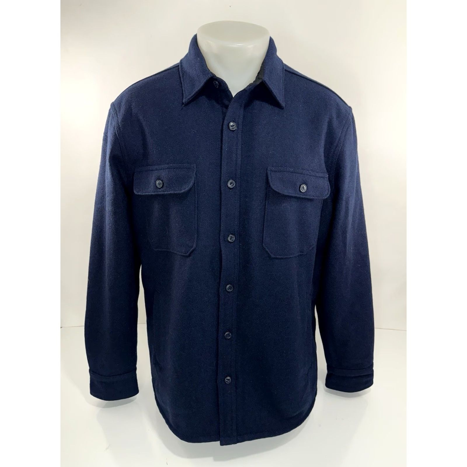 Nordstrom NORDSTROM Wool High Pile Sherpa Fur Lined Ranch Field Mens L Jacket MINT - Blue - L - Wool Blend - Fur Lining - Ranch Style - Jacket - Men Size US L / EU 52-54 / 3 - 2 Thumbnail
