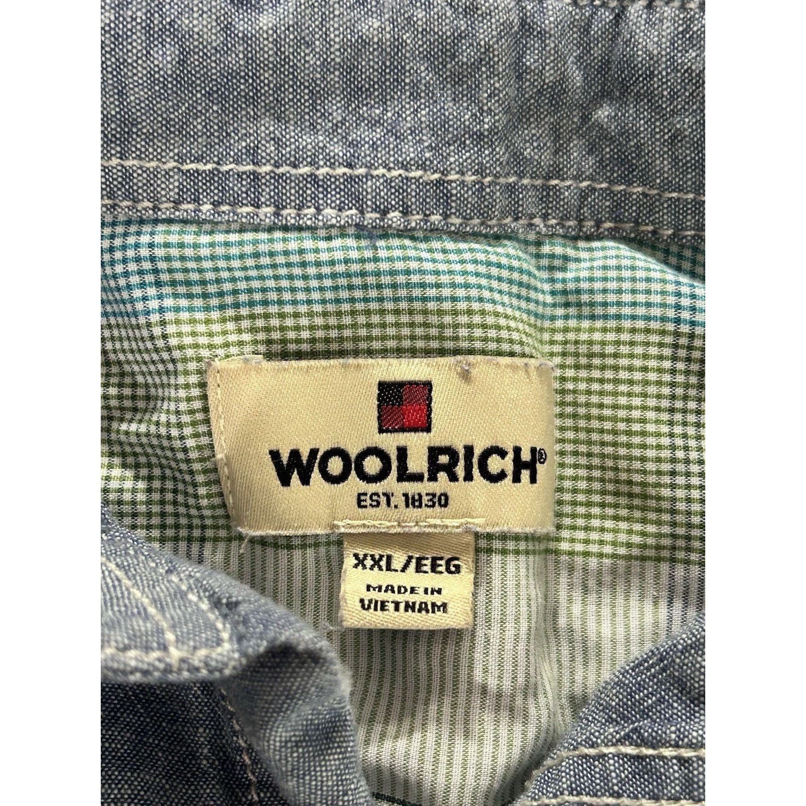 Woolrich Woolen Mills Woolrich Shirt Men XXL Blue Button Down Pockets Short sleeve Size US XXL / EU 58 / 5 - 6 Thumbnail