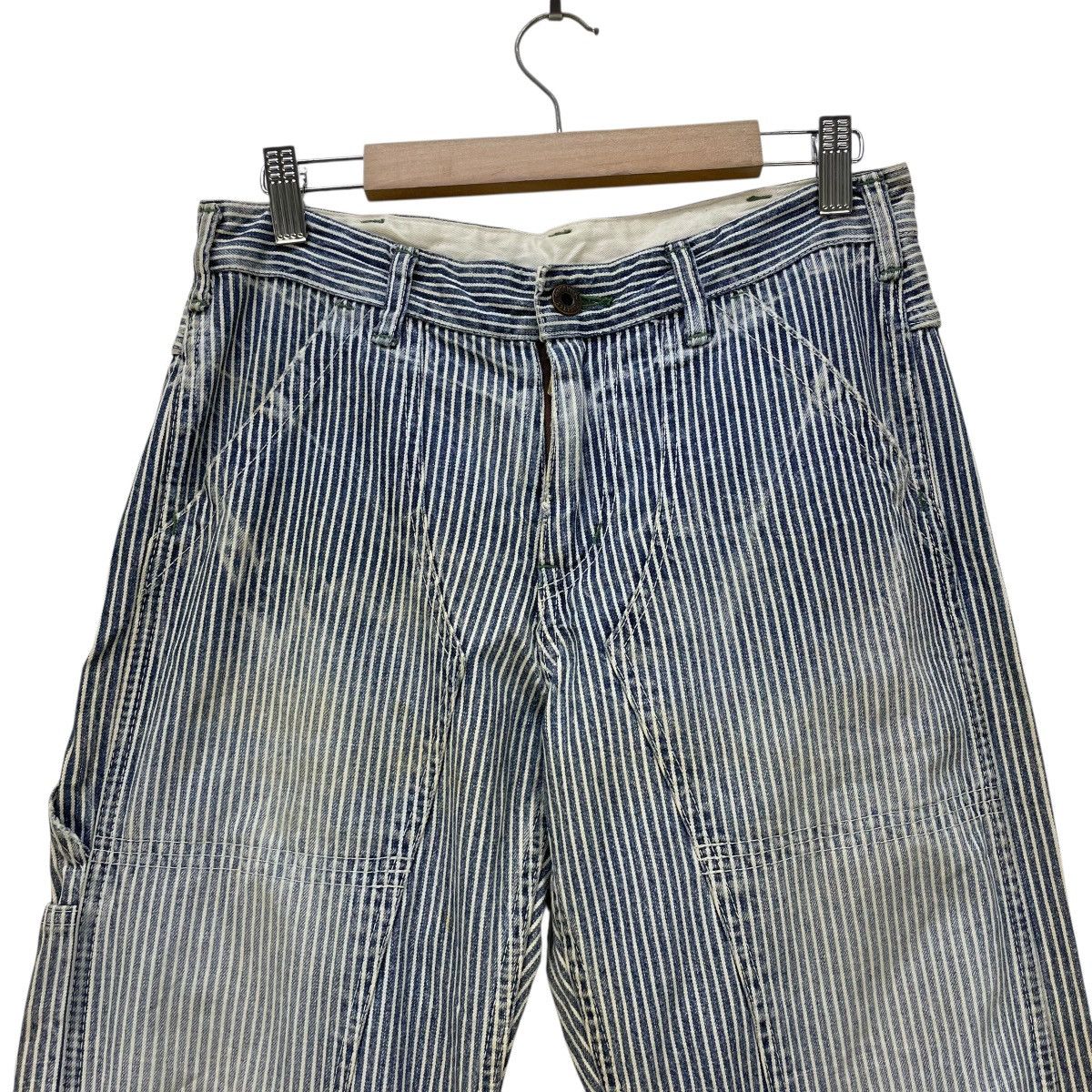 Eternal 💥Vintage Faded Eternal Double Knees Carpenter Denim Hikory Size US 29 - 3 Thumbnail