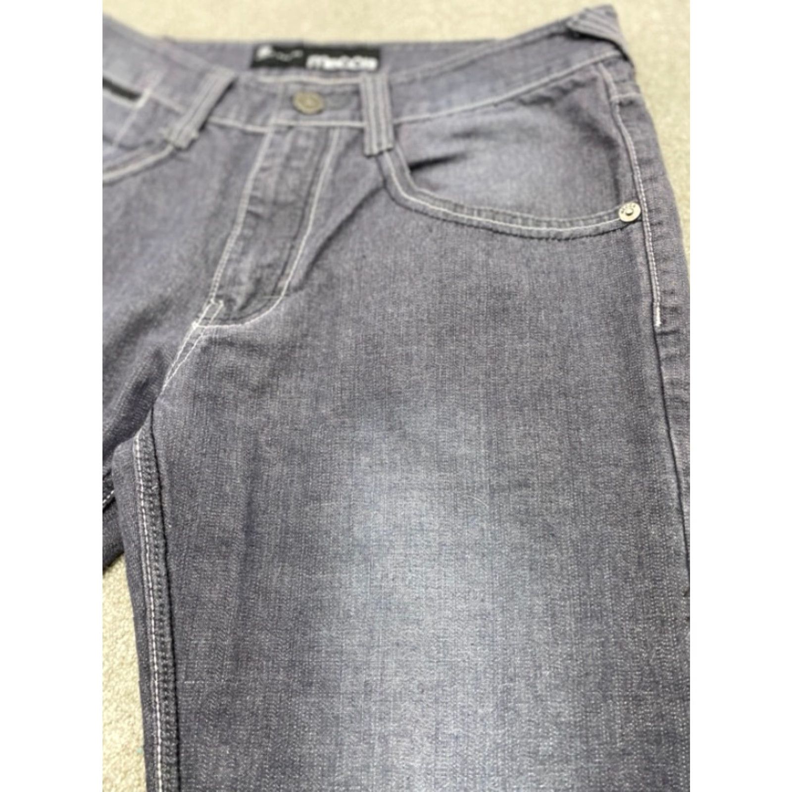 Vintage Mecca Jeans Mens 34x34 Blue Denim Slim Fit Straight Leg Embroidered Pockets Size US 34 / EU 50 - 5 Thumbnail