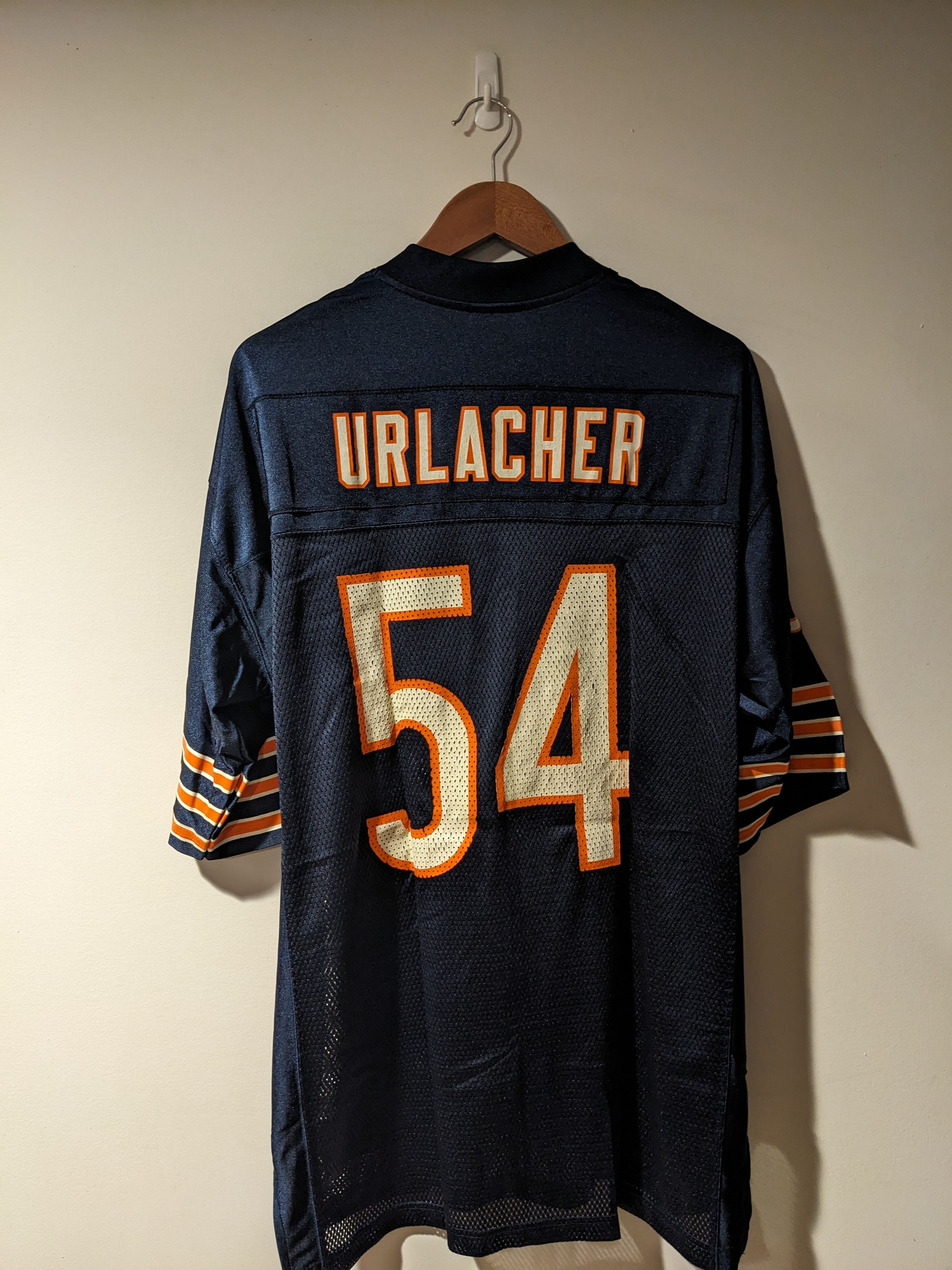 NFL × Vintage Vintage 90s Chicago Bears Urlacher NFL Football Large Jersey Size US L / EU 52-54 / 3 - 1 Thumbnail
