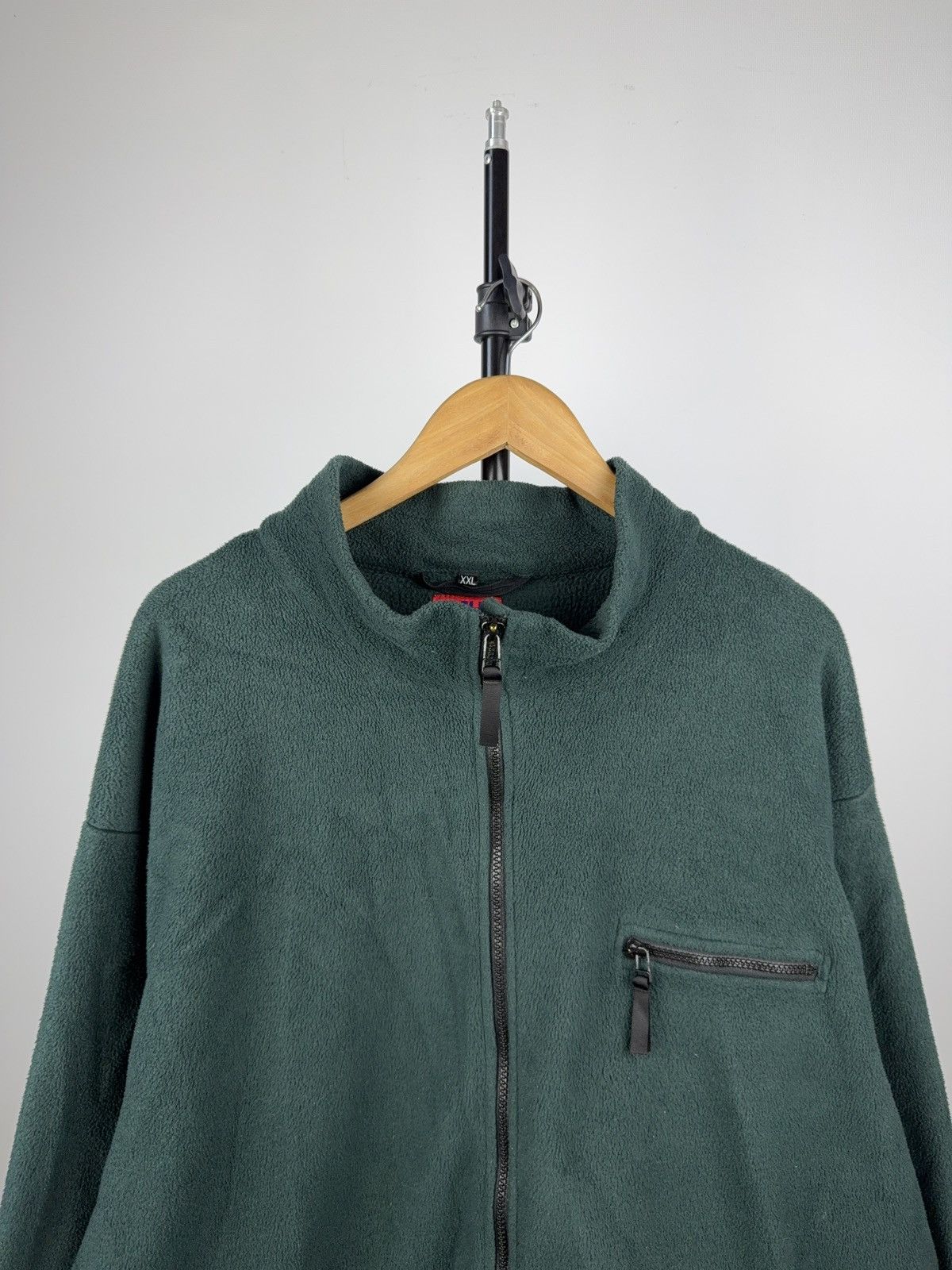 Helly Hansen × Vintage Vintage 90s Helly Hansen Green Fleece Jacket Zip Front XXL Size US XXL / EU 58 / 5 - 2 Thumbnail