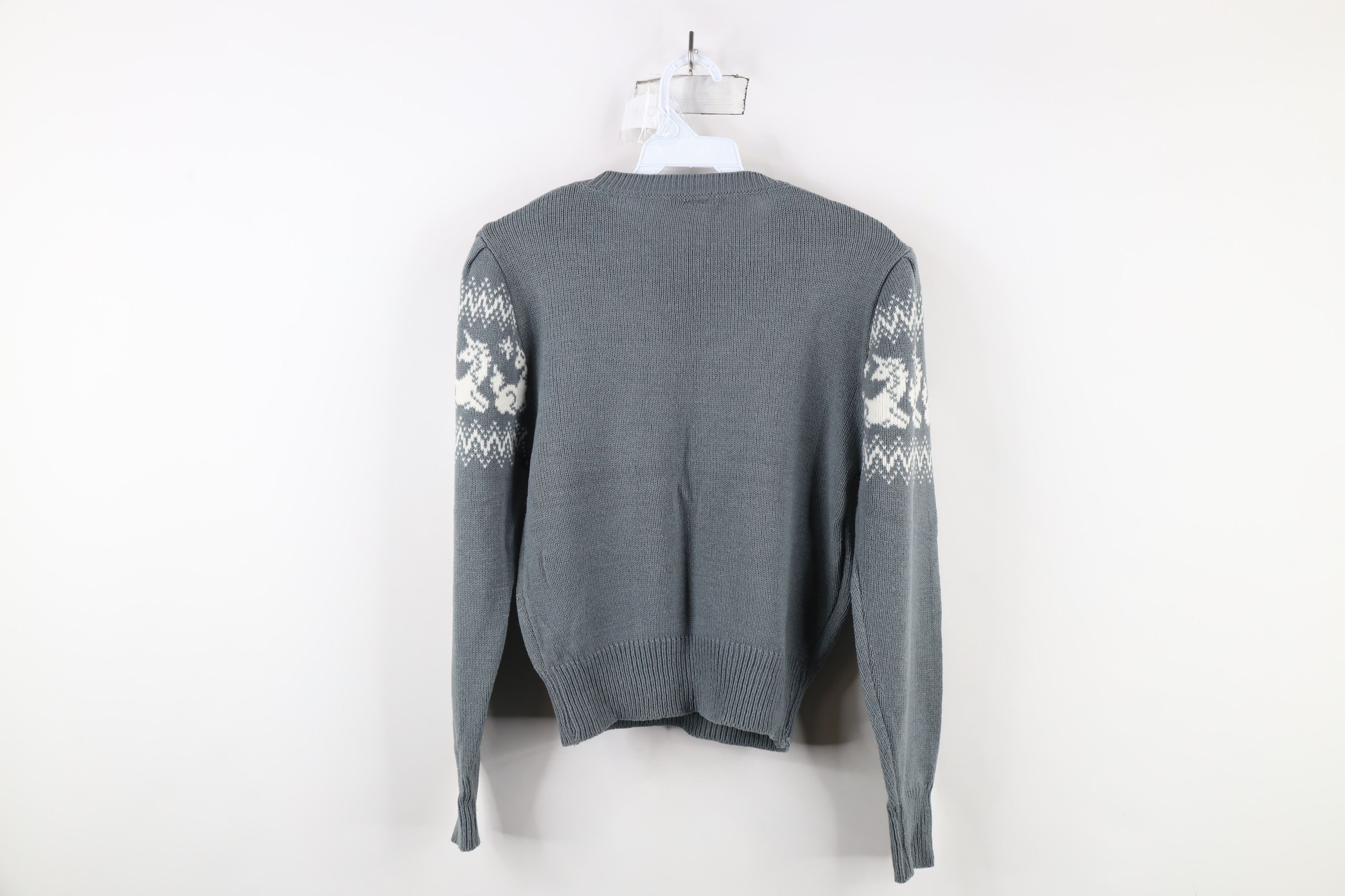 Vintage Vintage 80s 90s Fairy Kei Kawaii Unicorn Knit Sweater Size M / US 6-8 / IT 42-44 - 7 Thumbnail