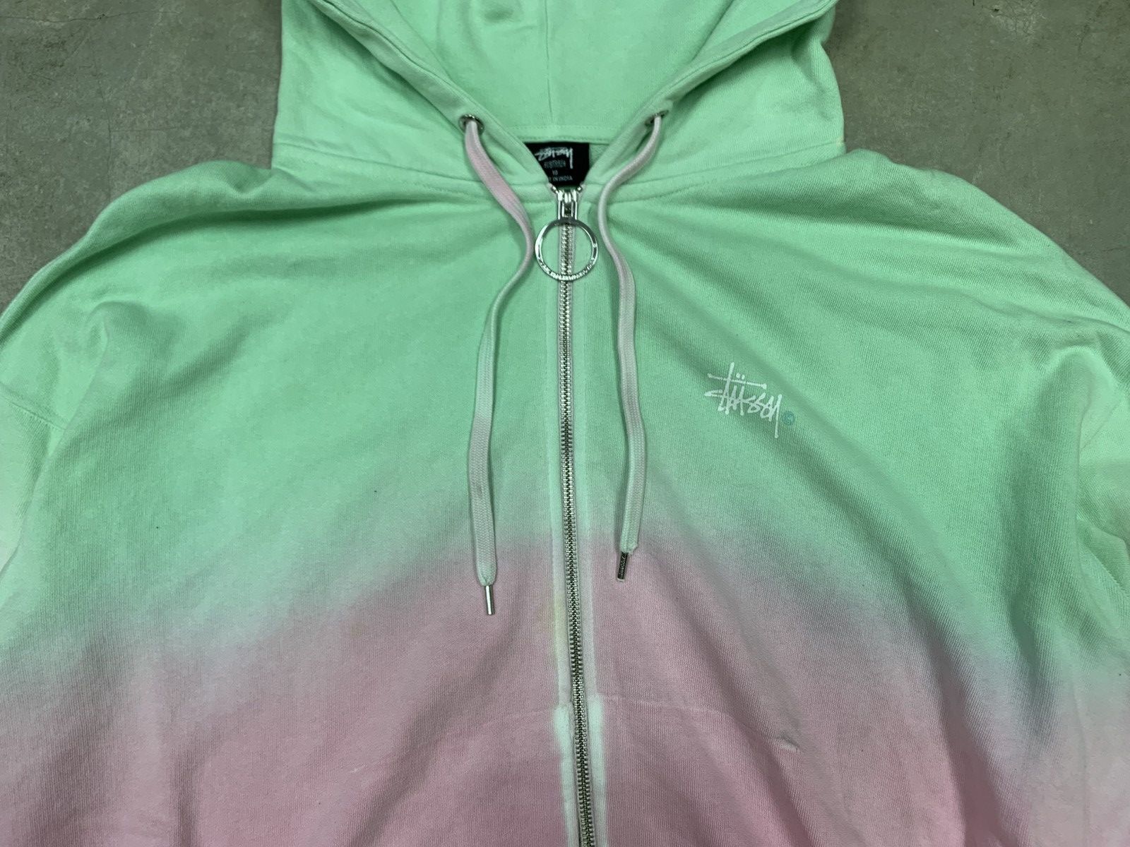 Stussy Stussy Distressed Stock Tie Die Lilac Baggy Hoodie Size US XXL / EU 58 / 5 - 4 Thumbnail