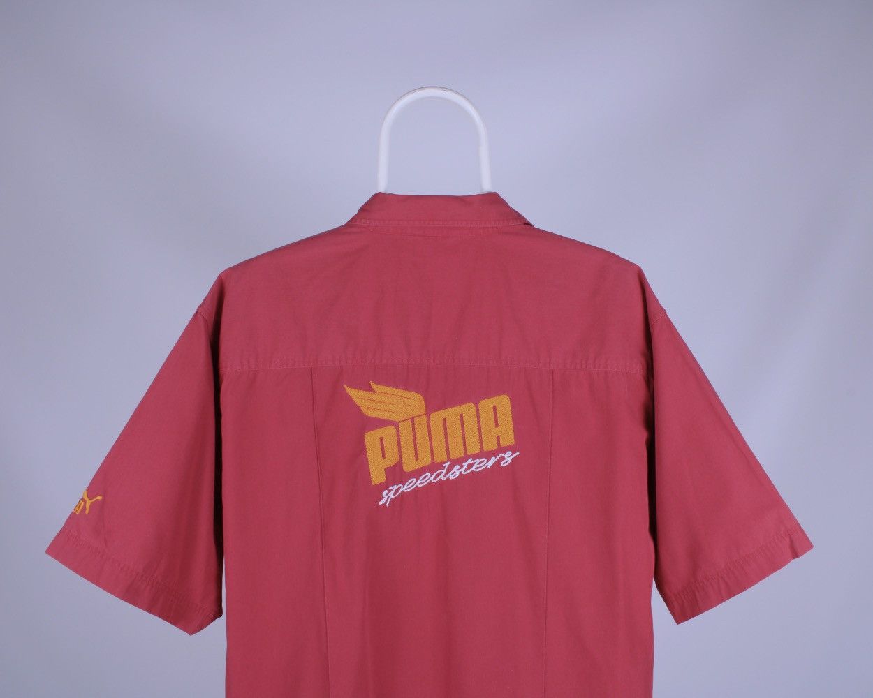 Puma × Vintage PUMA Speedsters Vintage Red Short Sleeve Shirt Size US XL / EU 56 / 4 - 13 Thumbnail