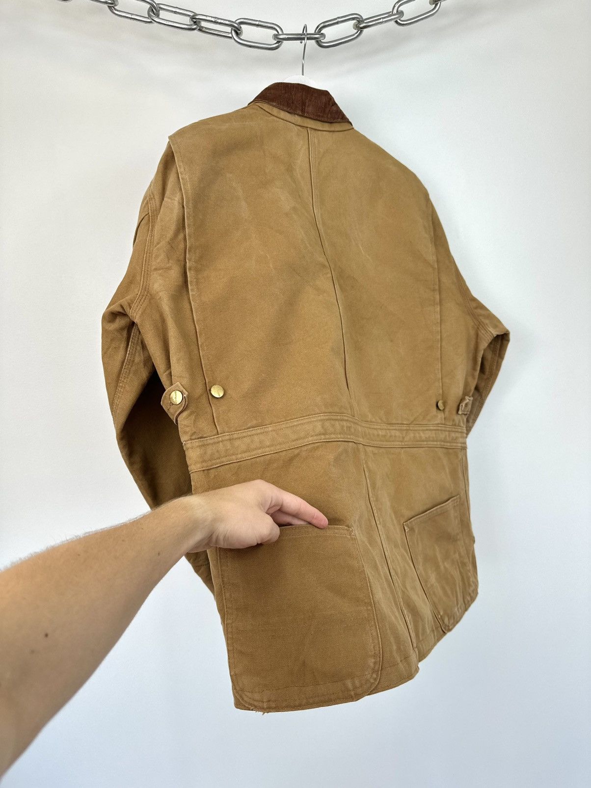 Carhartt Vintage 80s Carhartt USA Faded Utility Arctic Detroit Jacket Size US L / EU 52-54 / 3 - 14 Thumbnail