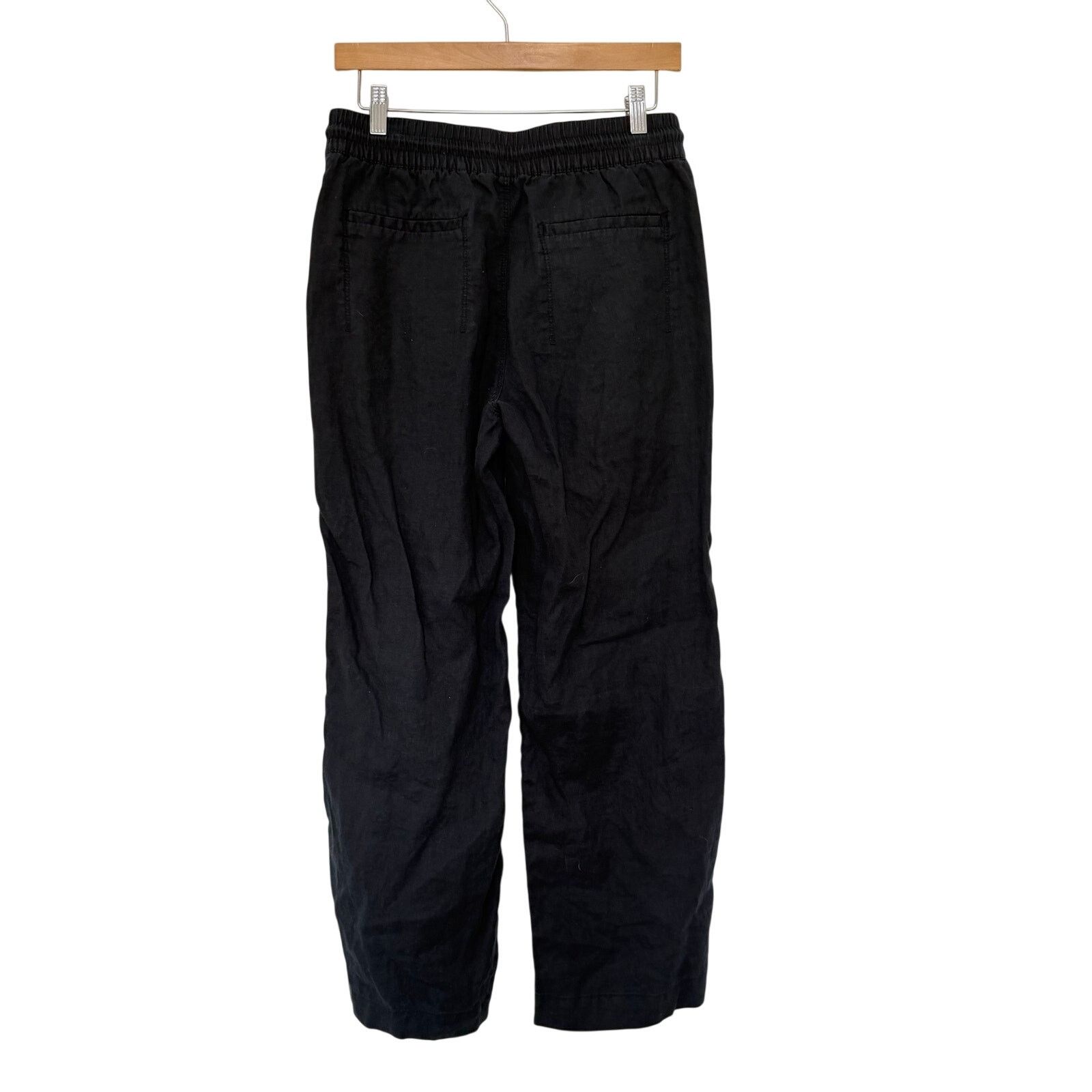 Athleta Athleta Black Retreat Linen High Rise Wide Leg Pants Sz S Size 27" / US 4 / IT 40 - 5 Thumbnail