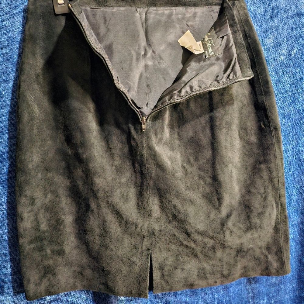 Other Carlo Ferranti 100% Black Leather Skirt Medium Size 28" / US 6 / IT 42 - 6 Thumbnail
