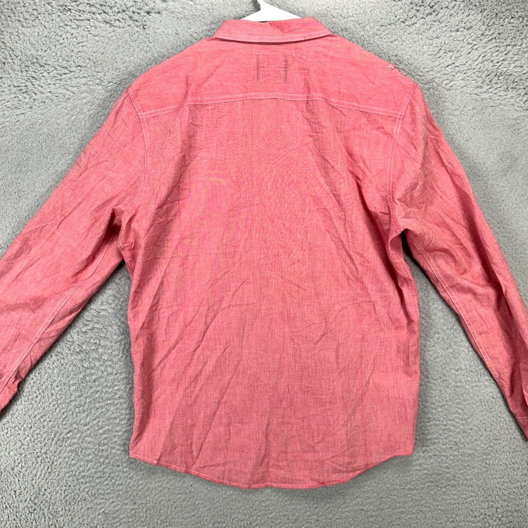 Vintage VINTAGE Calvin Klein Jeans Shirt Mens Button Up Large Saltwater Red Long Sleeve Casual Size US L / EU 52-54 / 3 - 3 Thumbnail
