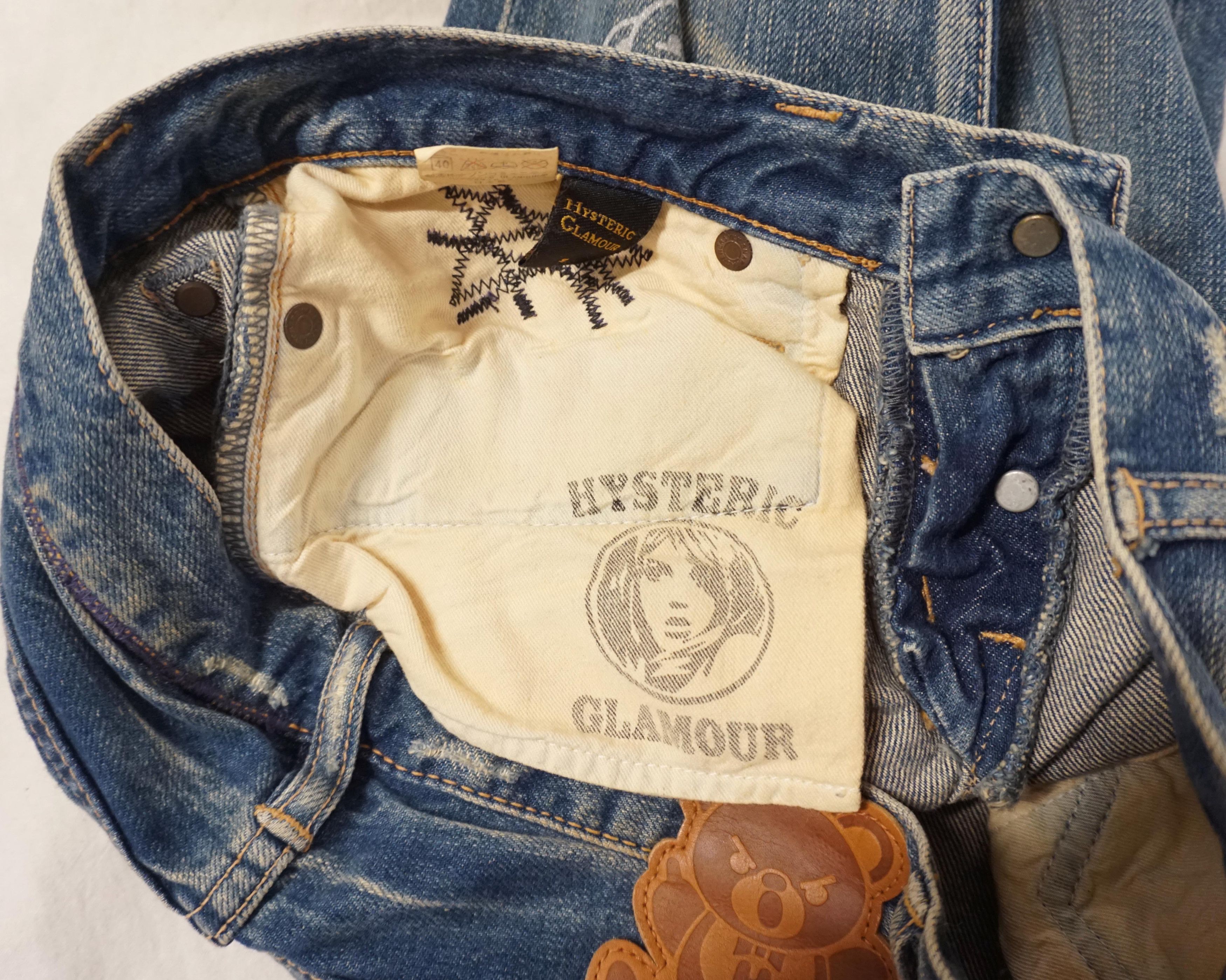 Designer × Hysteric Glamour × Vintage 00's Hysteric Glamour "Fuck Bear" Studded Denim pant Size 27" / US 4 / IT 40 - 5 Thumbnail