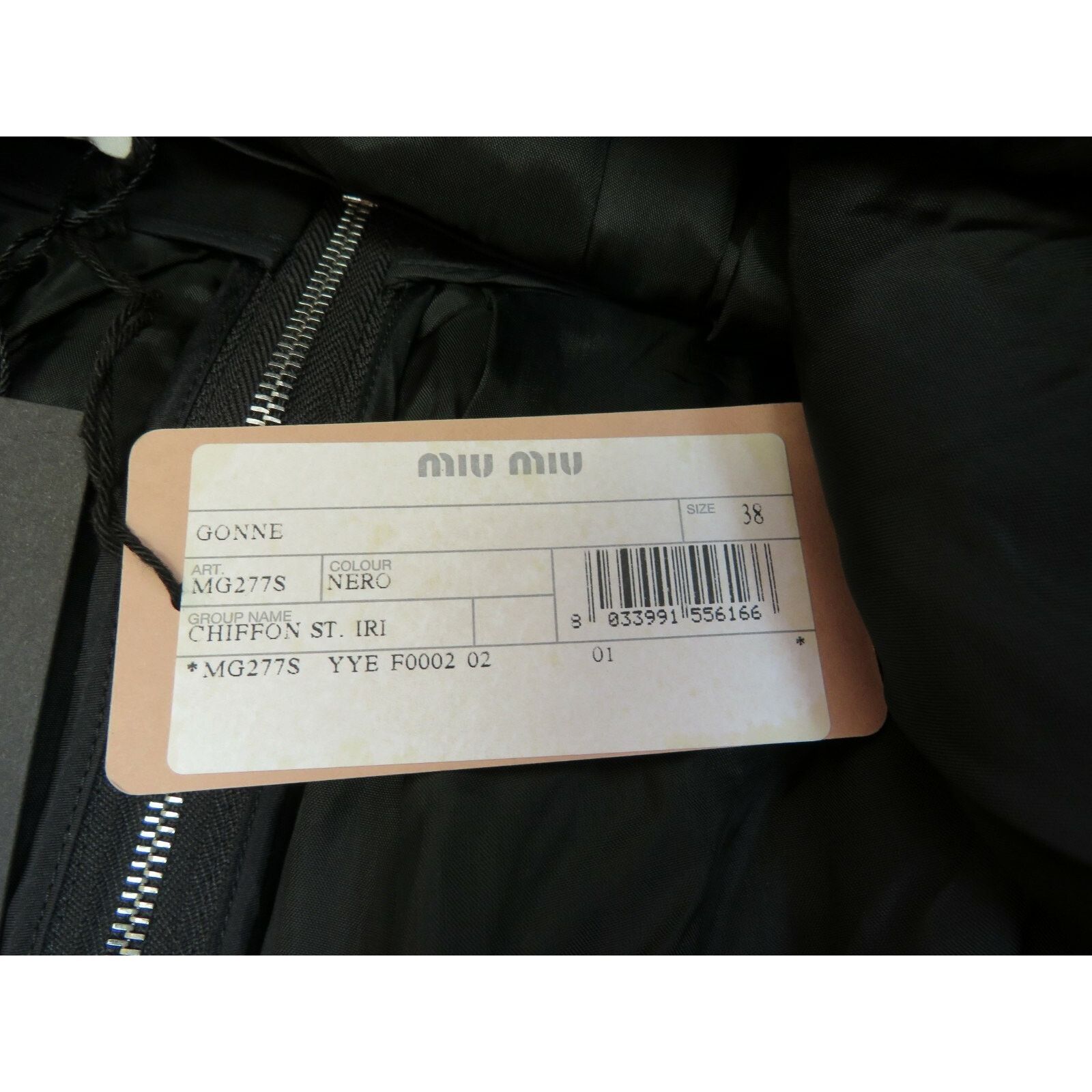 Miu Miu MIU MIU PRADA BLACK FLORAL CHIFFON ZIP SHORT SKIRT 38 2 IT Size 26" / US 2 / IT 38 - 12 Thumbnail