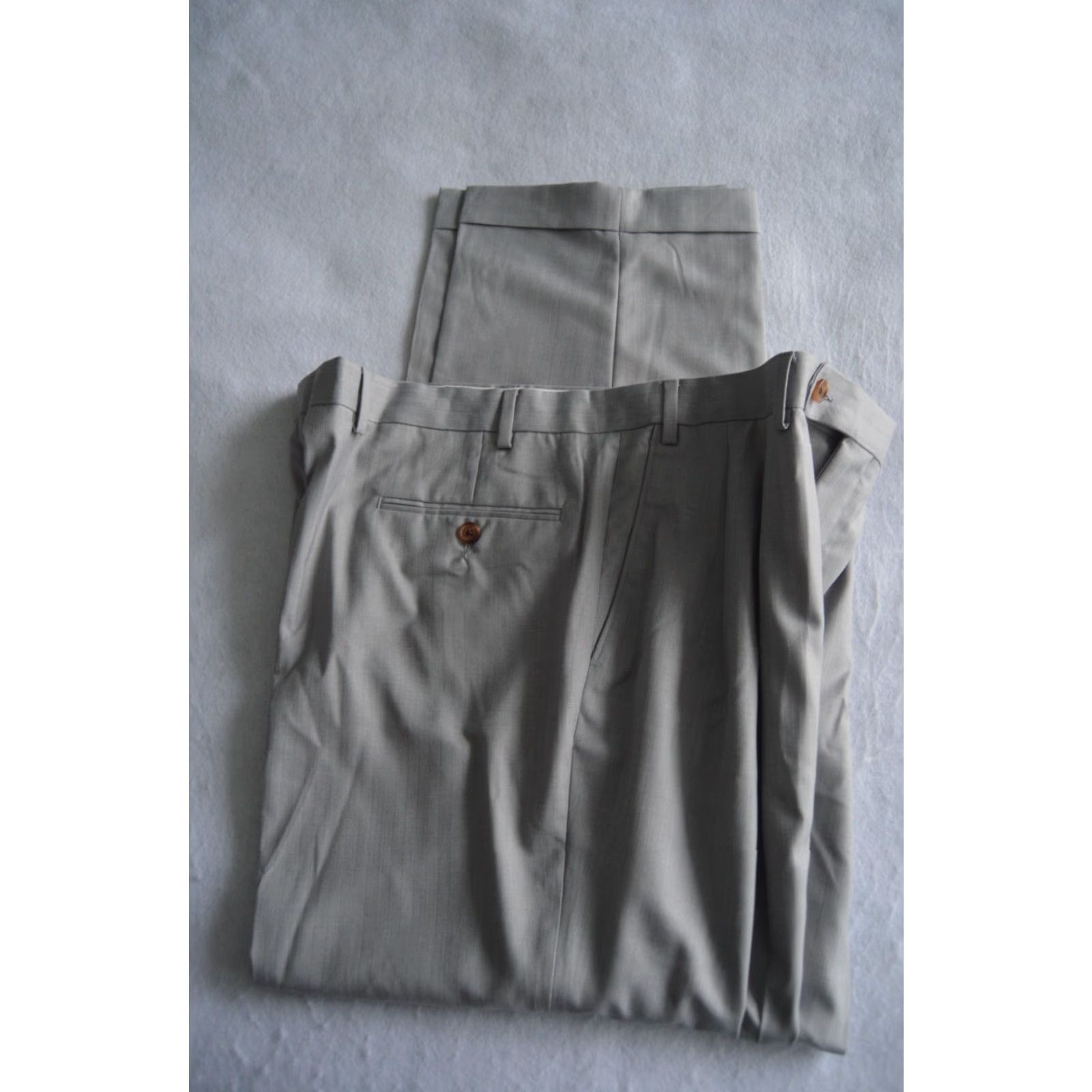 Ralph Lauren Ralph Lauren Dress Pants Mens Gray Stripe Pleated Cuffed 38/30 Regular Inseam 30 Size US 38 / EU 54 - 3 Thumbnail