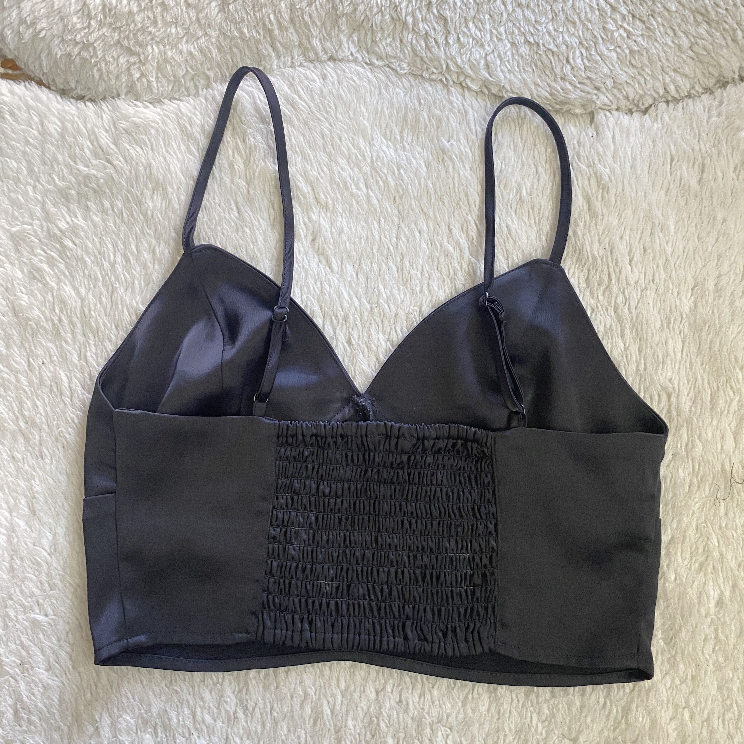 Garage Garage Women’s Black Satin Crop Top – Size XS Size XS / US 0-2 / IT 36-38 - 3 Thumbnail