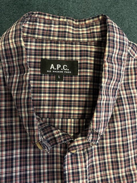 A.P.C. A.P.C. Plaid Long Sleeve Shirt Size US L / EU 52-54 / 3 - 5 Thumbnail