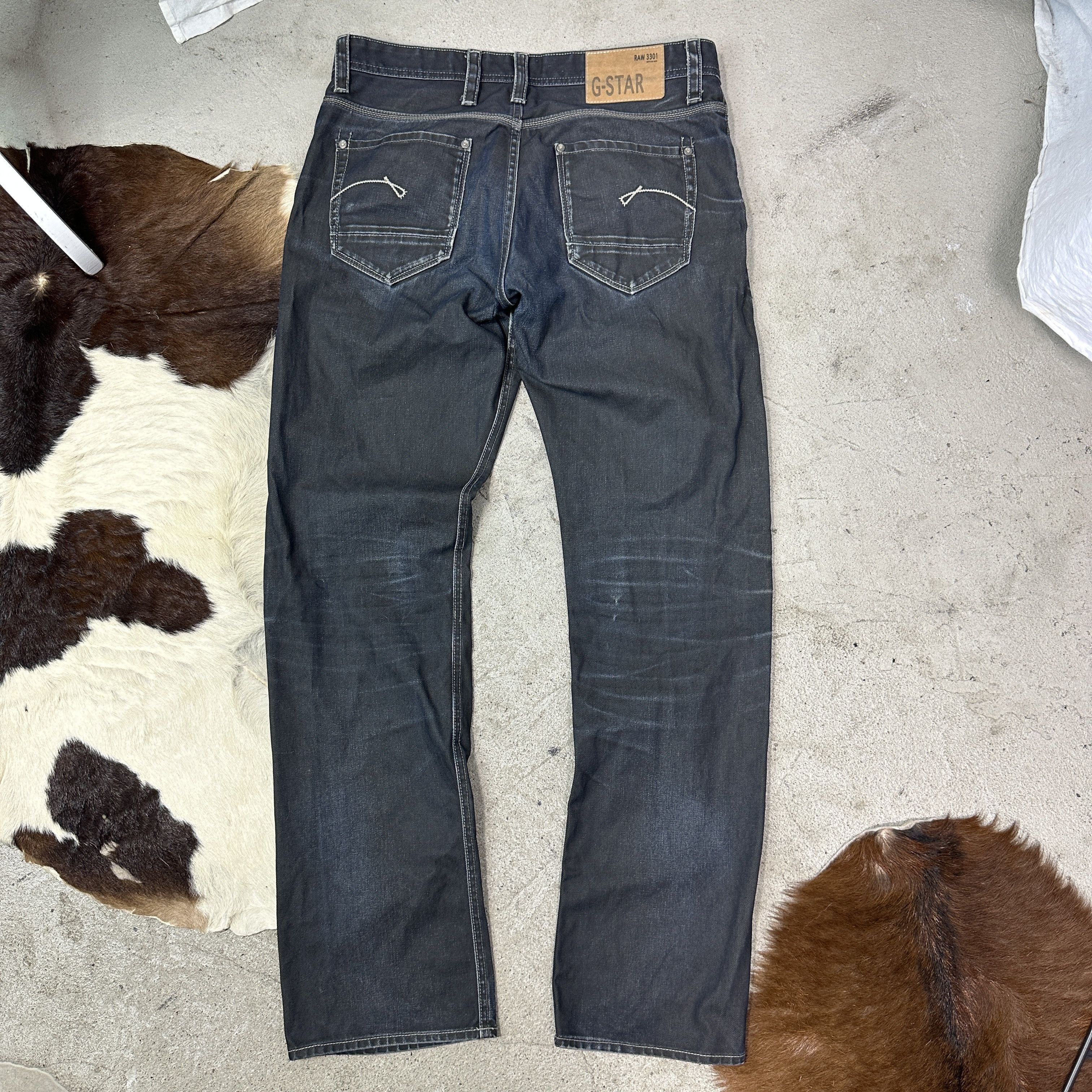 G-Star Vintage Streetwear Denim Waxed G-Star Jeans Y2K Size US 33 - 6 Thumbnail