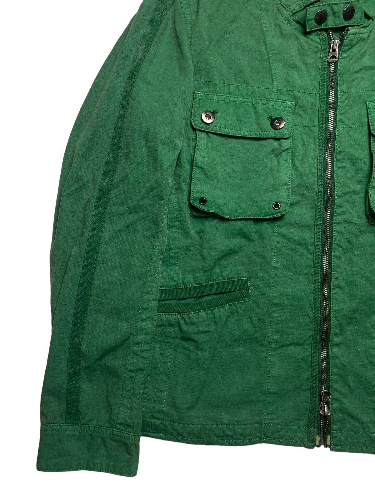 Beams Plus 2000s Beams - Green Biker Jacket Size US M / EU 48-50 / 2 - 9 Thumbnail