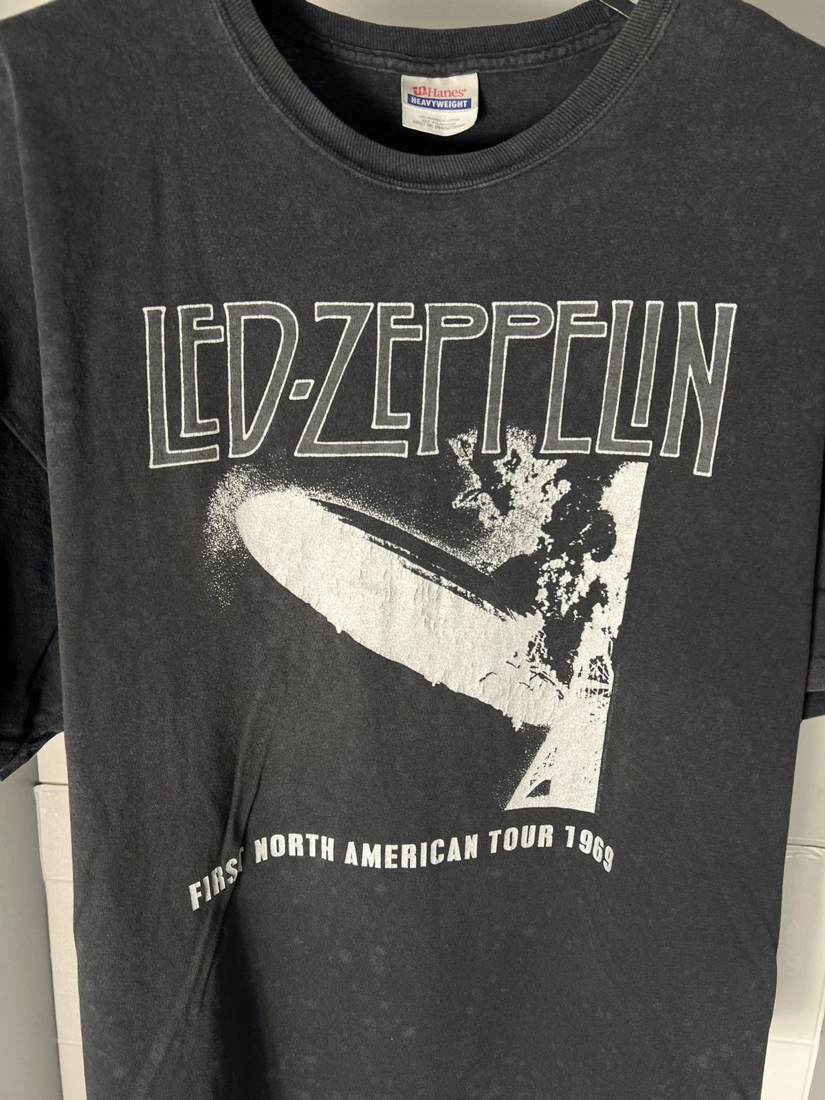 Band Tees × Vintage VERY RARE HANES LED ZIPPELIN BIG LOGO TOUR ROCK T-SHIRT 90s Size US XL / EU 56 / 4 - 3 Thumbnail