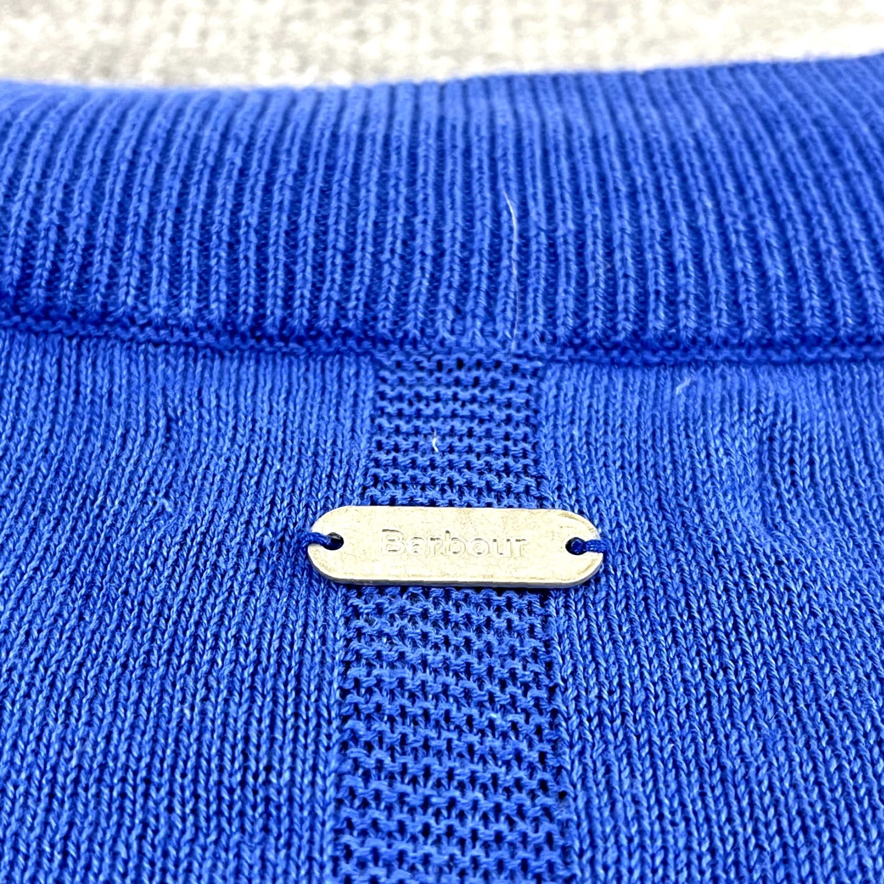 Barbour BARBOUR Sweater Womens Regular Knit Bathgate Linen Blend V-Neck Bluebell 14 Long Sleeve Pullover Casual Womens Size XL / US 12-14 / IT 48-50 - 5 Thumbnail