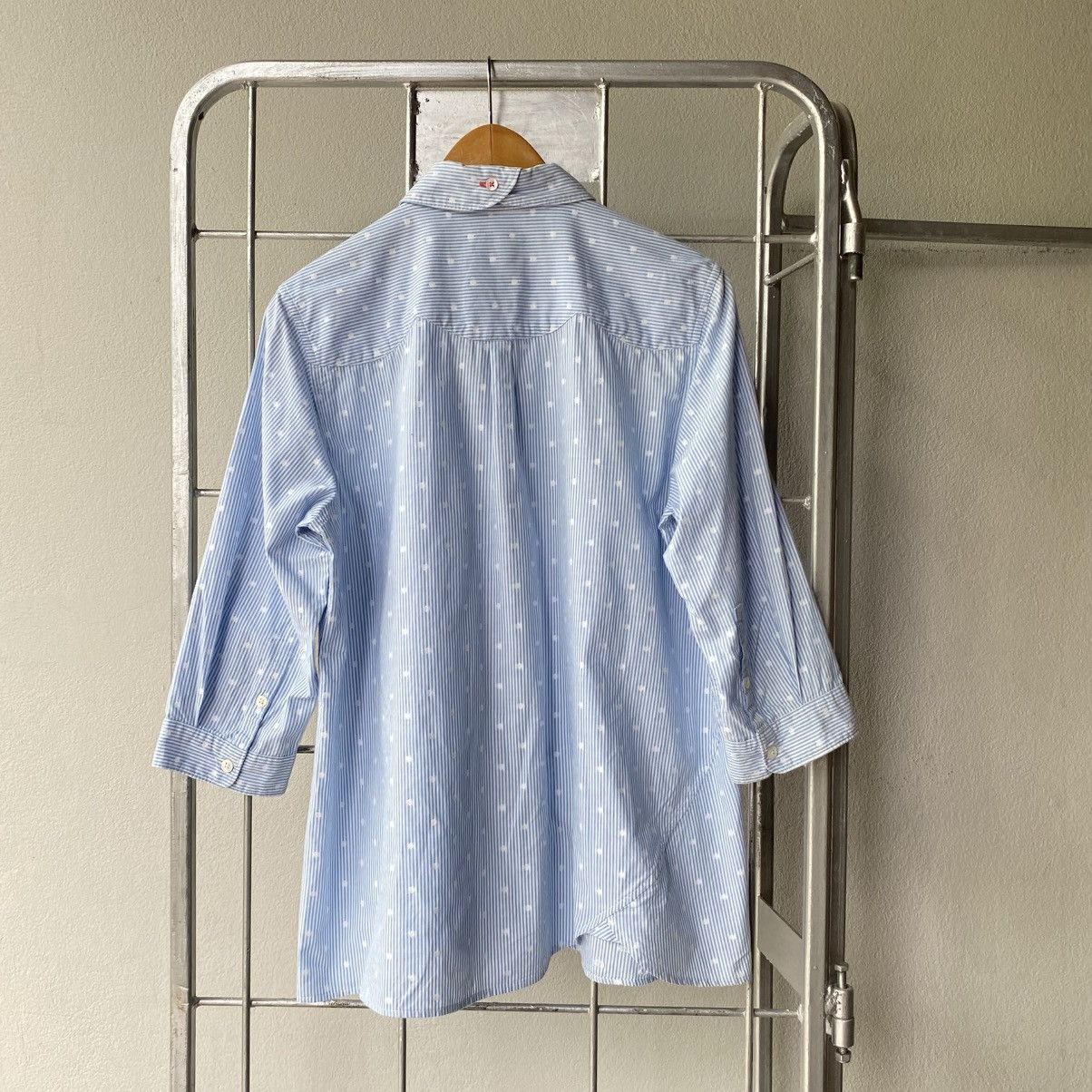 Frapbois FRAPBOIS Light Blue Stripe Polka Dot Shirt Size M / US 6-8 / IT 42-44 - 20 Thumbnail