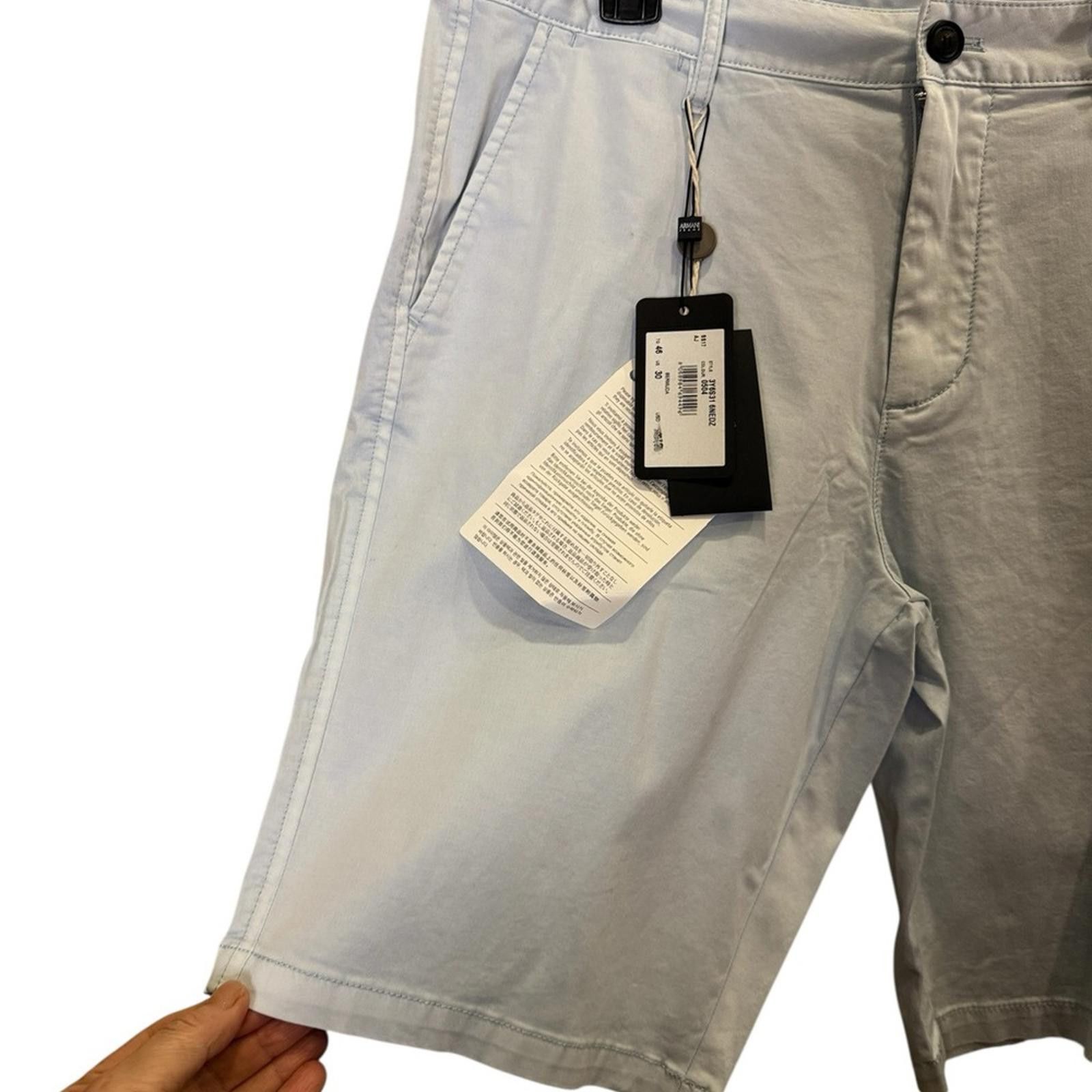 Other Armani Jeans Sky Blue Flat Front Bermuda Shorts Sz 30 Size US 30 / EU 46 - 2 Thumbnail
