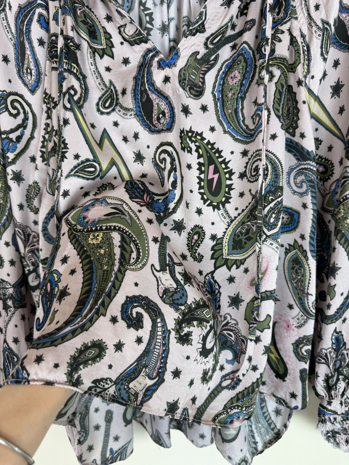 Zadig & Voltaire Zadig Voltaire voluminous balloon sleeve blouse paisley Etro Size S / US 4 / IT 40 - 10 Thumbnail