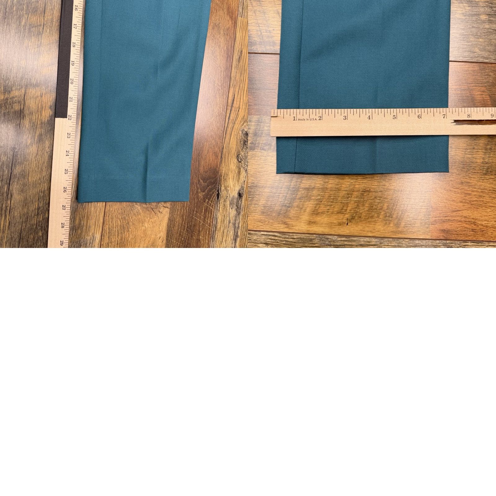 Ann Taylor Ann Taylor Ankle Pants Womens 4 Teal Blue Mid Rise Stretch Knit Straight Leg Workwear Formal 27 Inseam Evening City 8 Size 27" / US 4 / IT 40 - 9 Thumbnail