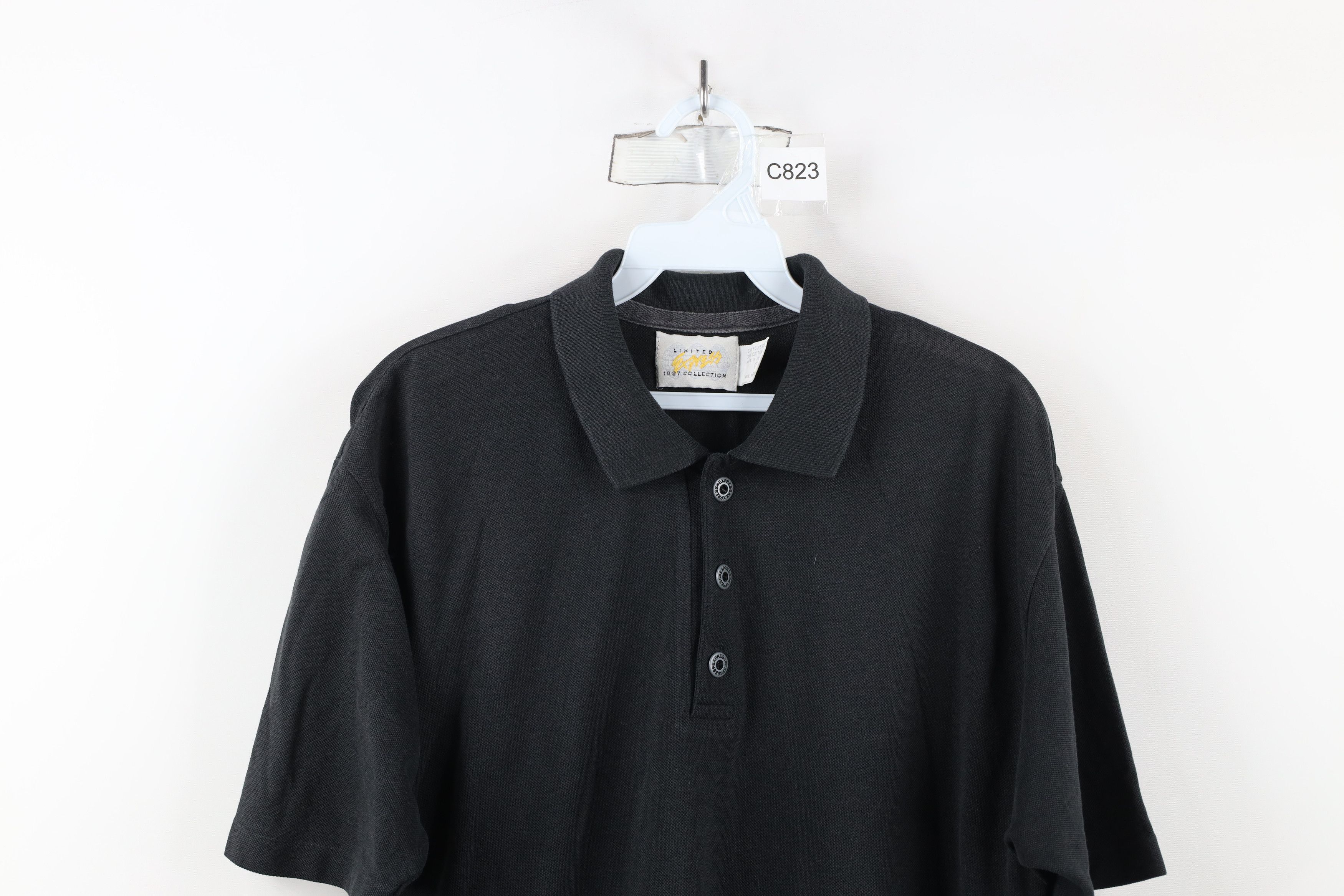 Express × Vintage Vintage 80s Express Faded Collared Golf Polo Shirt Black USA Size US S / EU 44-46 / 1 - 2 Thumbnail