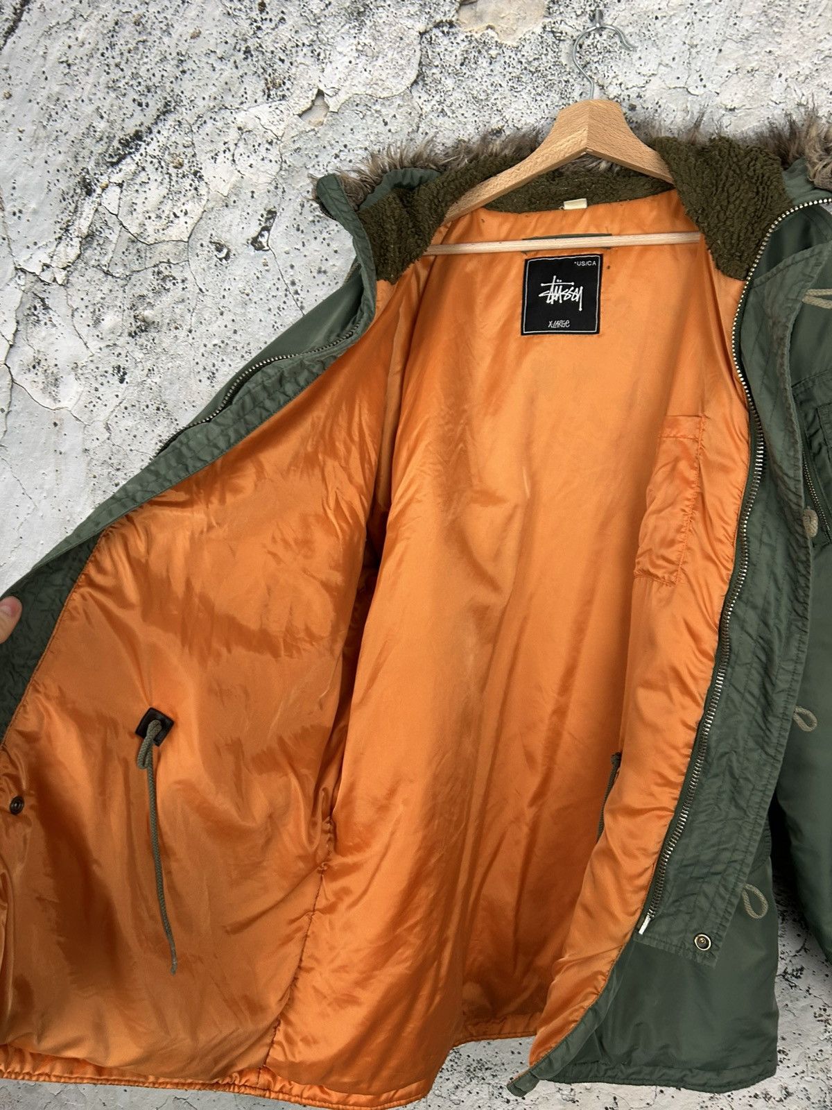 Stussy Stussy Vintage Parkas Jacket Streetwear Rap Baggy Military Size US XL / EU 56 / 4 - 6 Thumbnail