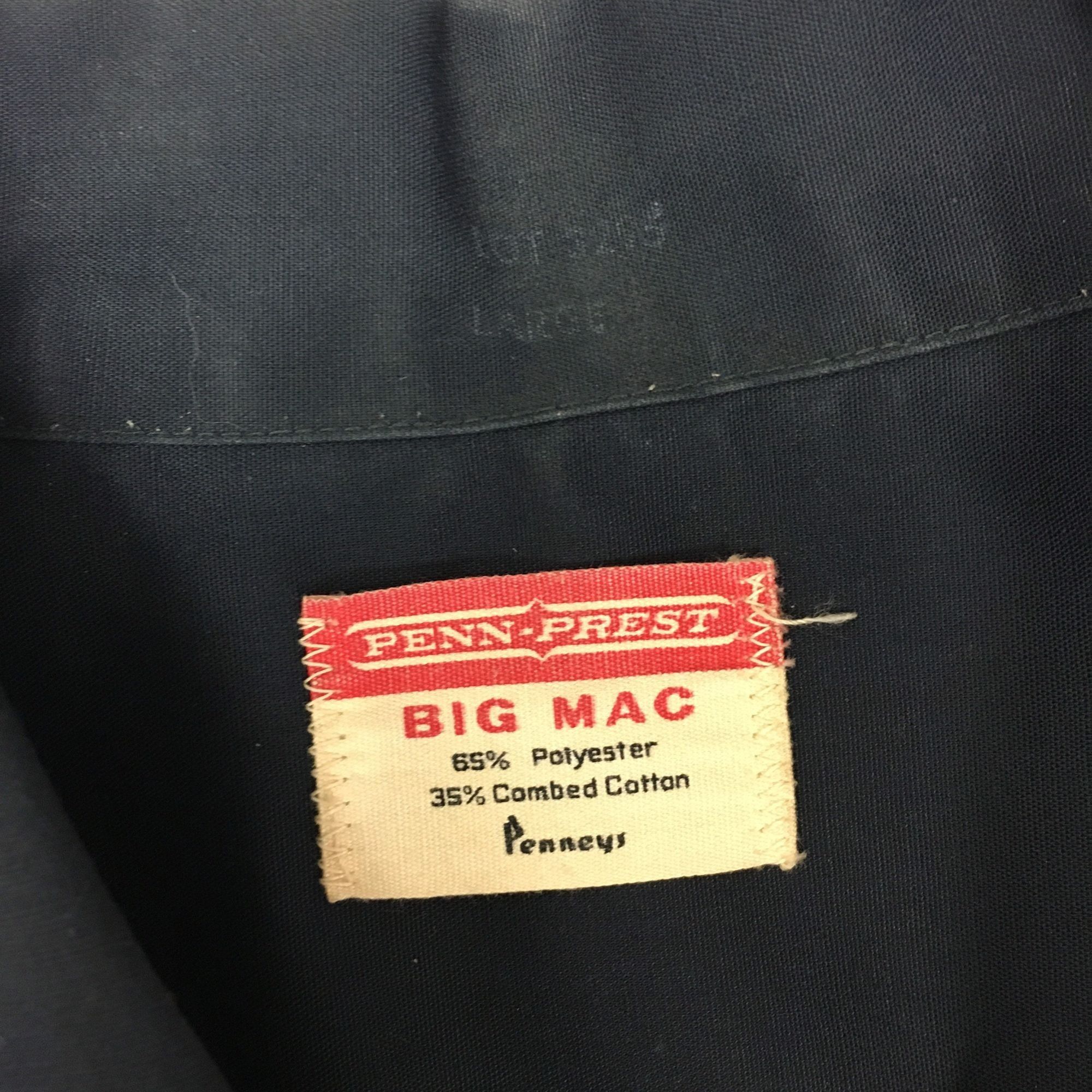 Big Mac Vtg BIG MAC Penneys Blue Mechanic Auto Garage Work Shirt Size US L / EU 52-54 / 3 - 4 Thumbnail